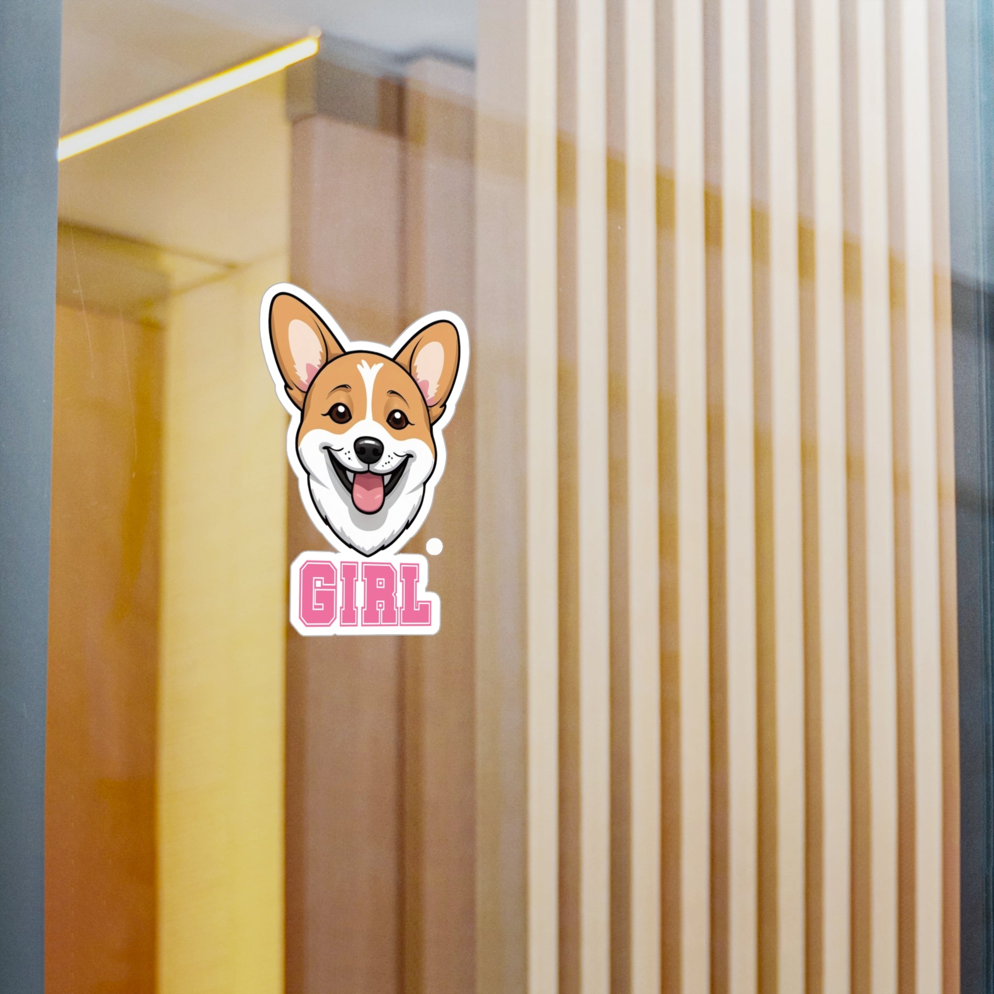 Corgi Girl Vinyl Decals