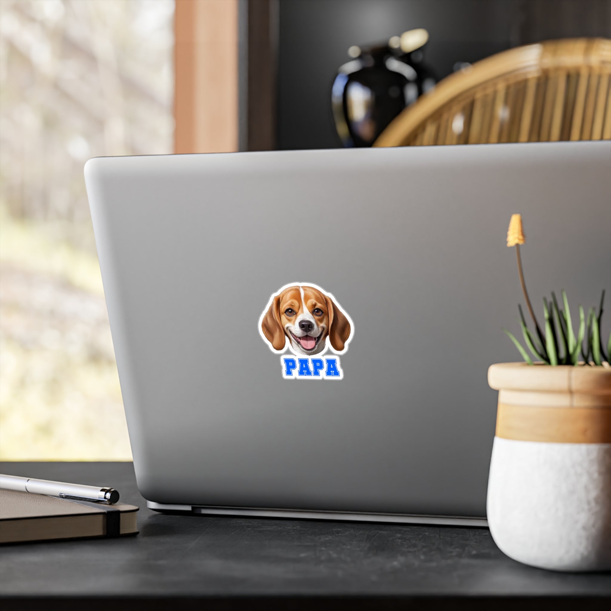 Beagle Papa Vinyl Decals