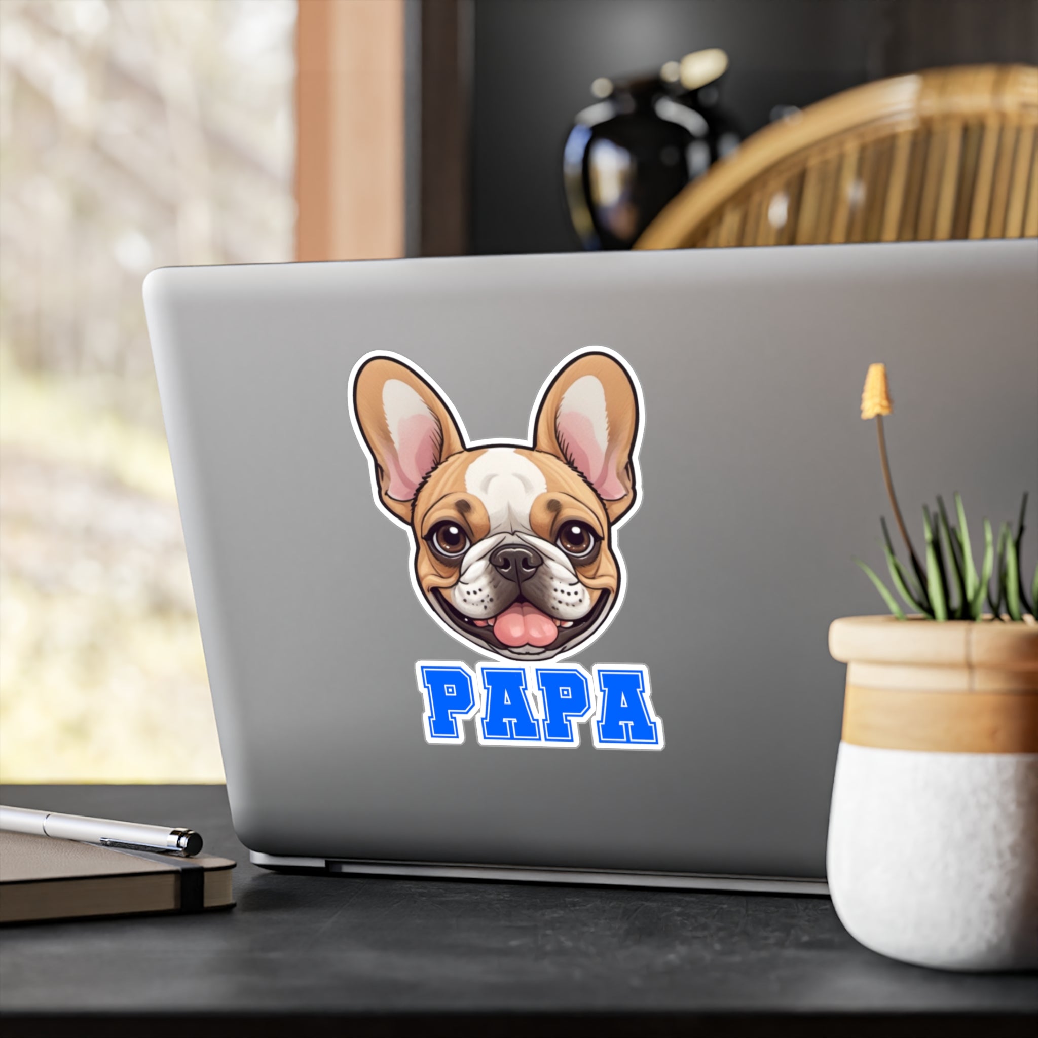 Frenchie Papa Vinyl Decals