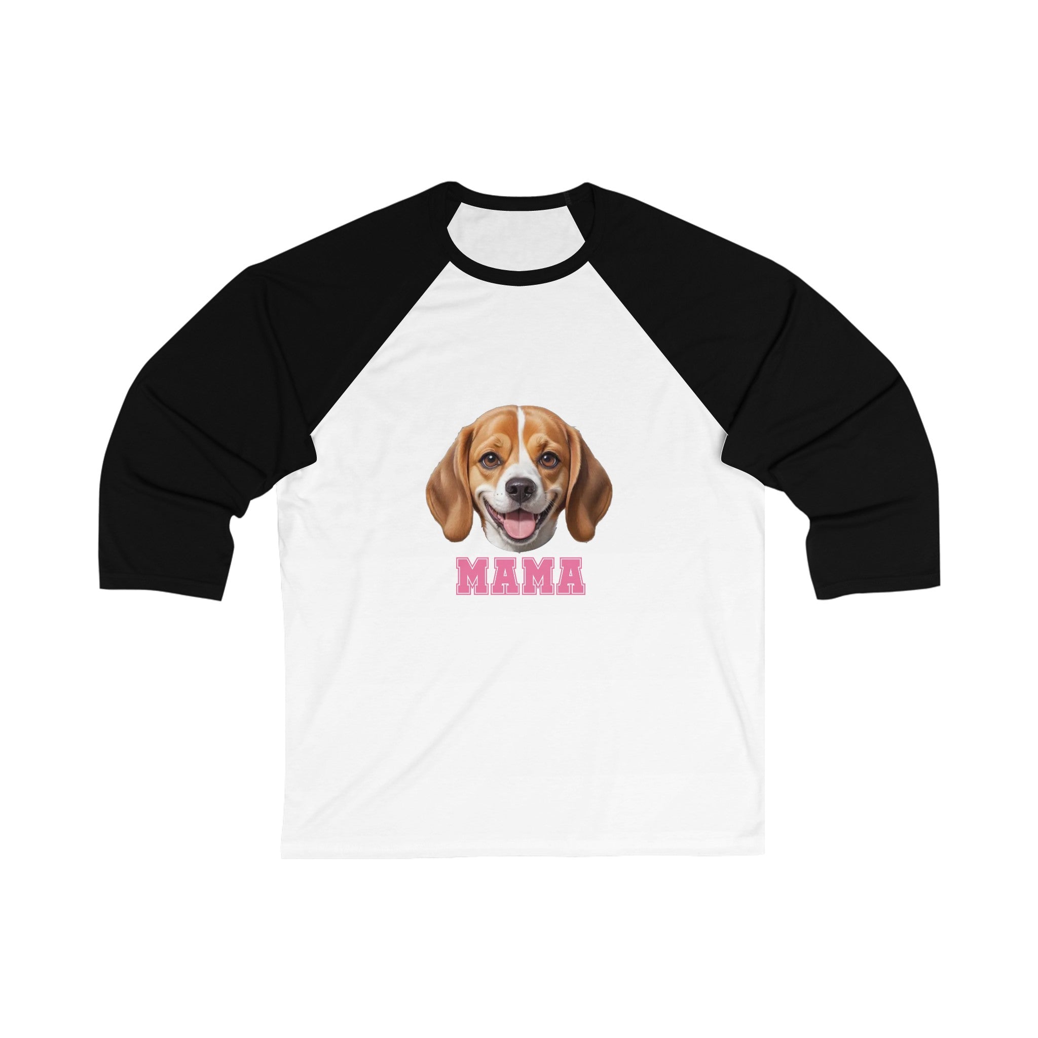 Beagle Mama 3\4 Sleeve Baseball Tee