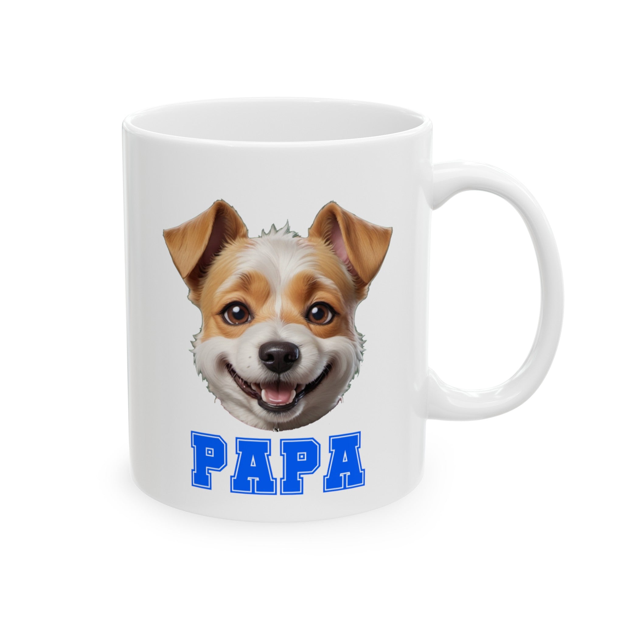 Terrier Papa Ceramic Mug, (11oz, 15oz)