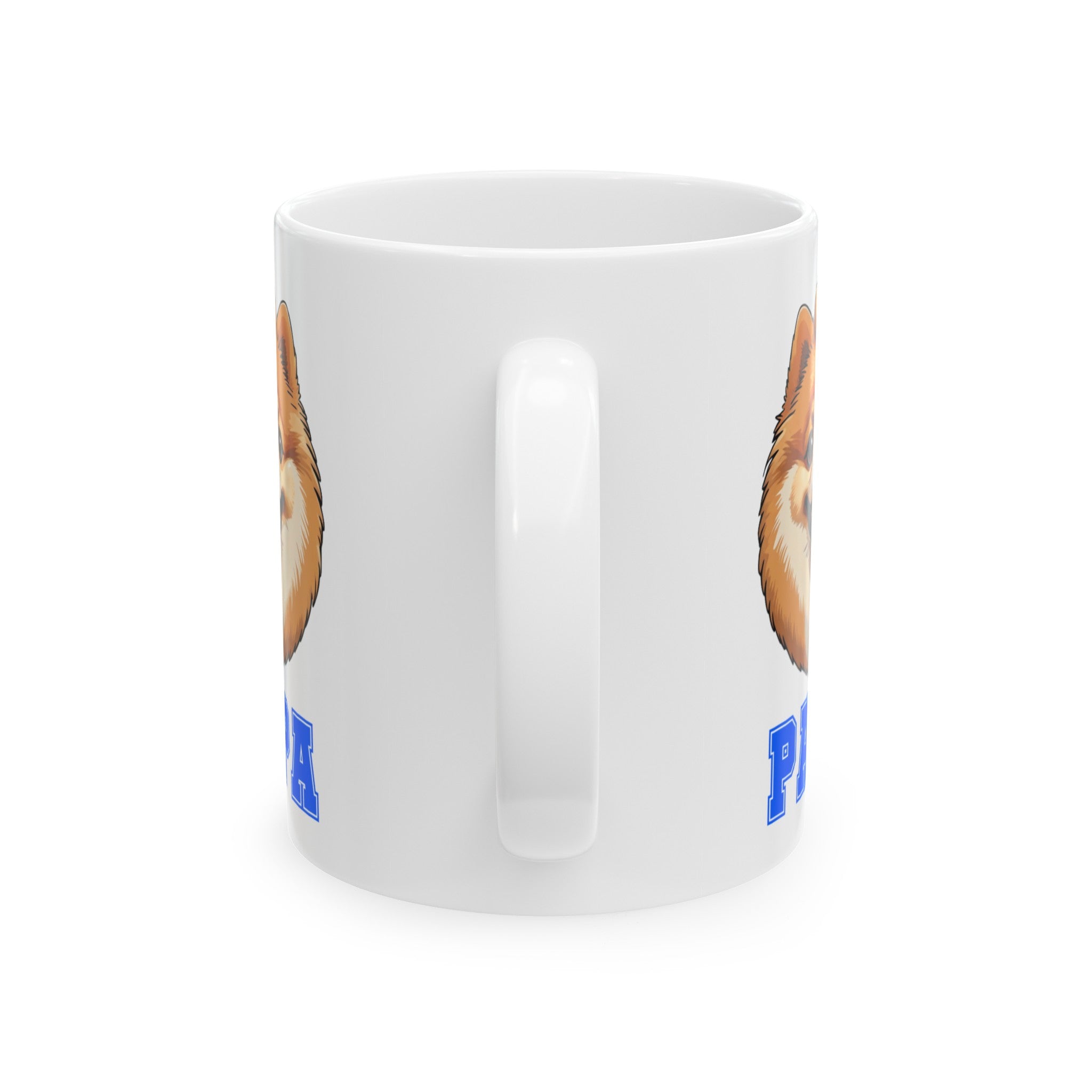 Pomeranian Papa Ceramic Mug, (11oz, 15oz)