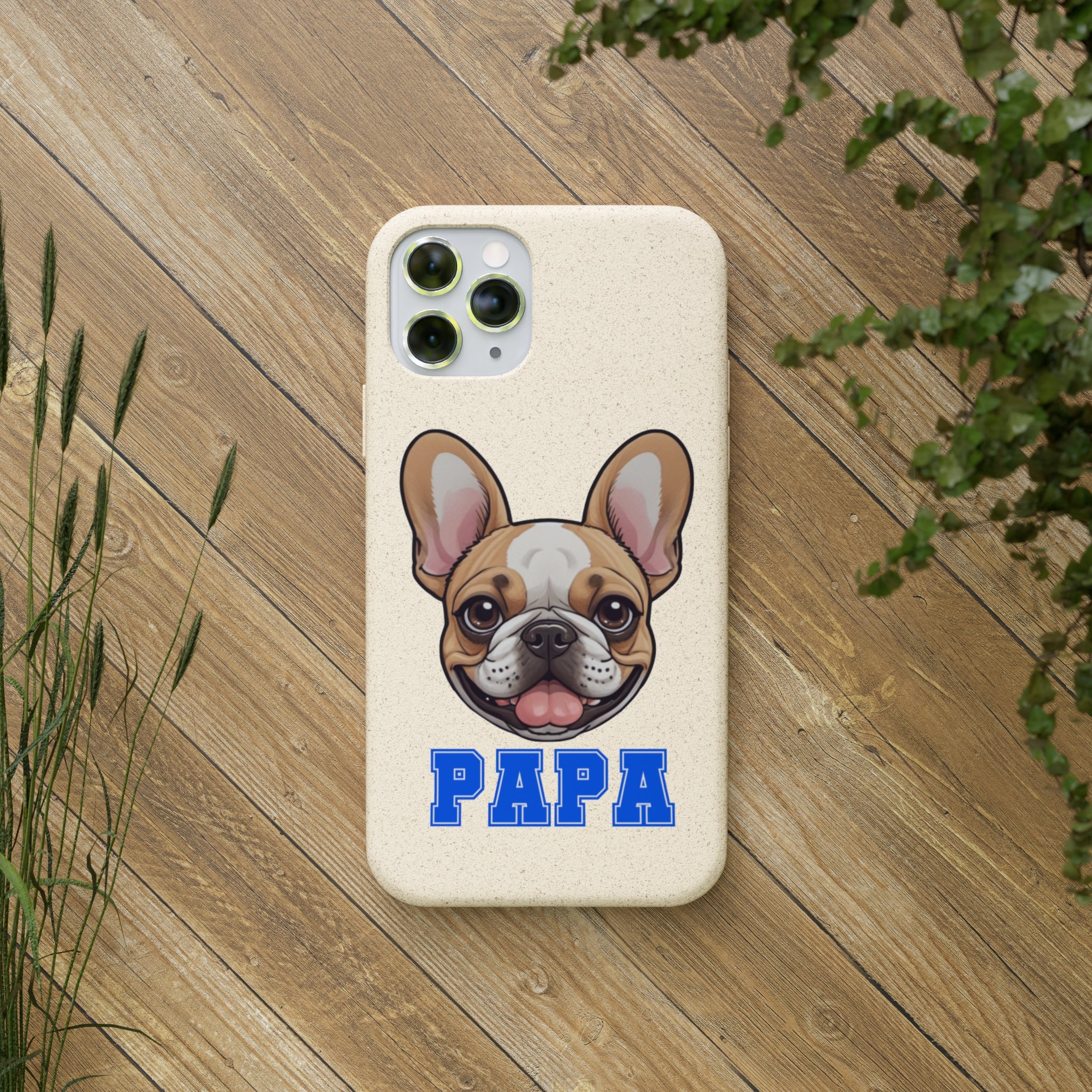 Biodegradable  Frenchie Papa Cases