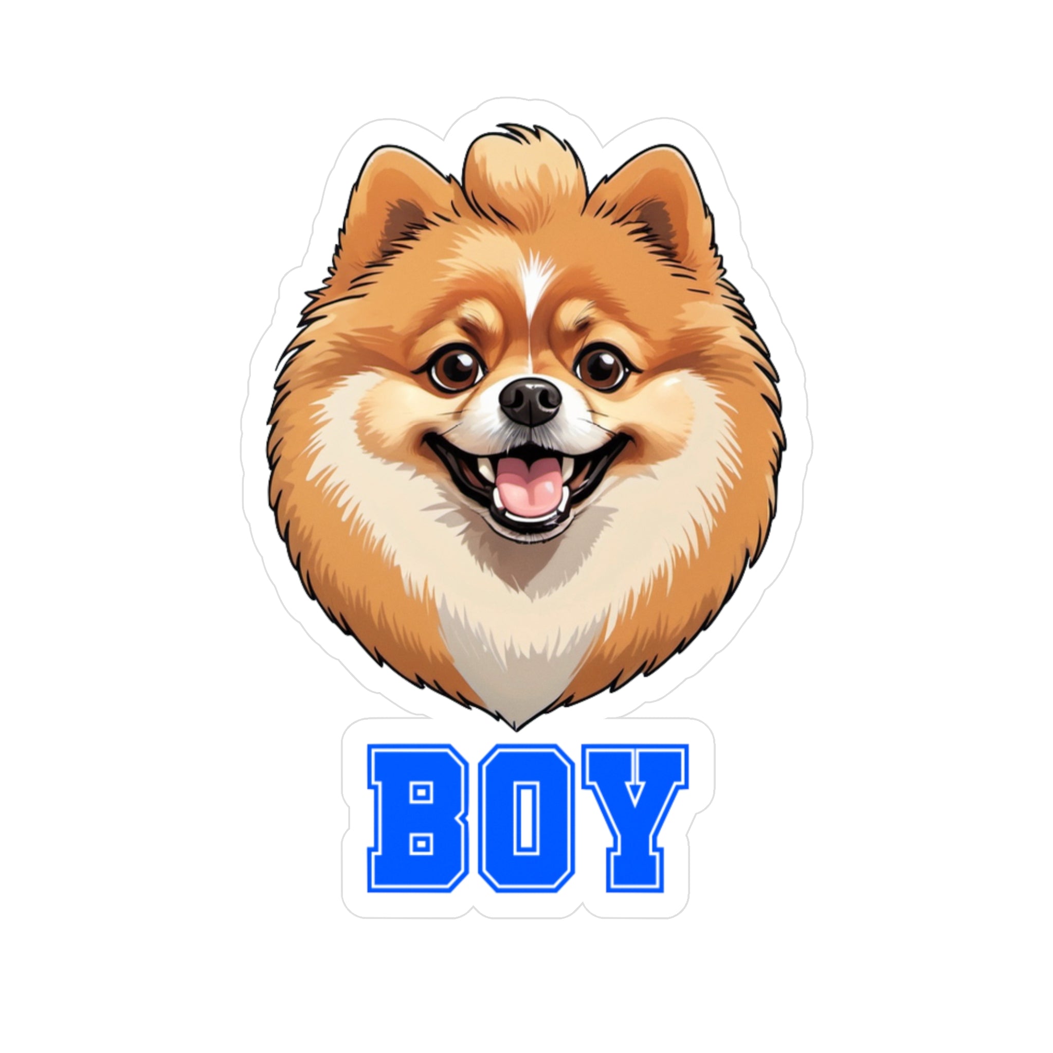 Pomeranian Boy Vinyl Decals