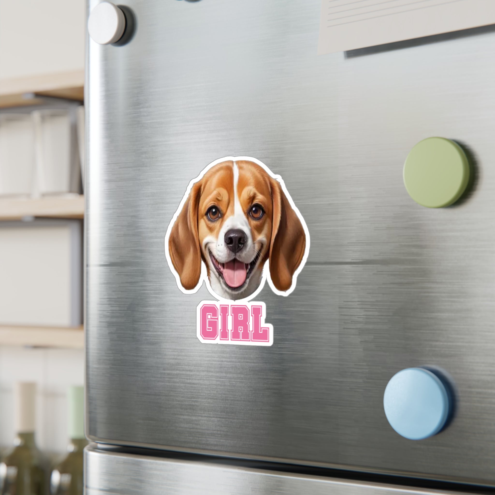 Beagle Girl Vinyl Decals