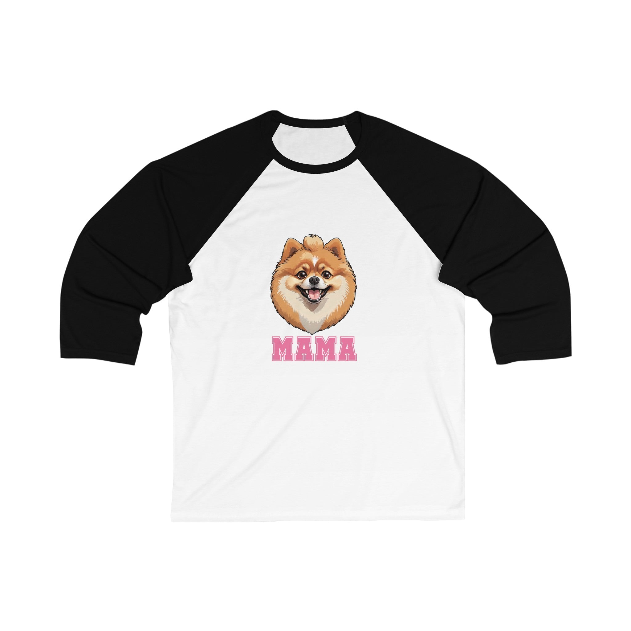 Pomeranian Mama 3\4 Sleeve Baseball Tee