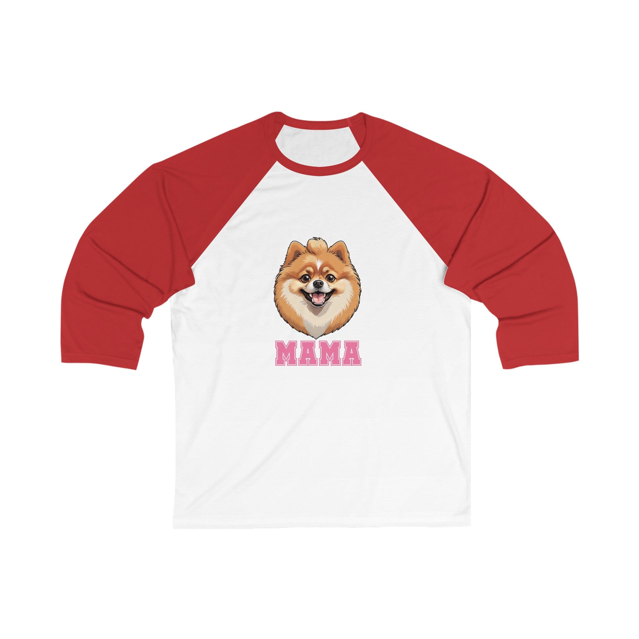 Pomeranian Mama 3\4 Sleeve Baseball Tee