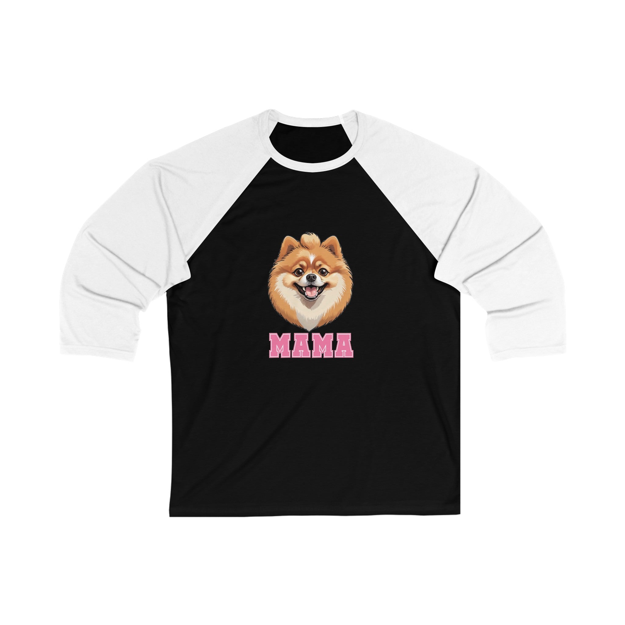 Pomeranian Mama 3\4 Sleeve Baseball Tee