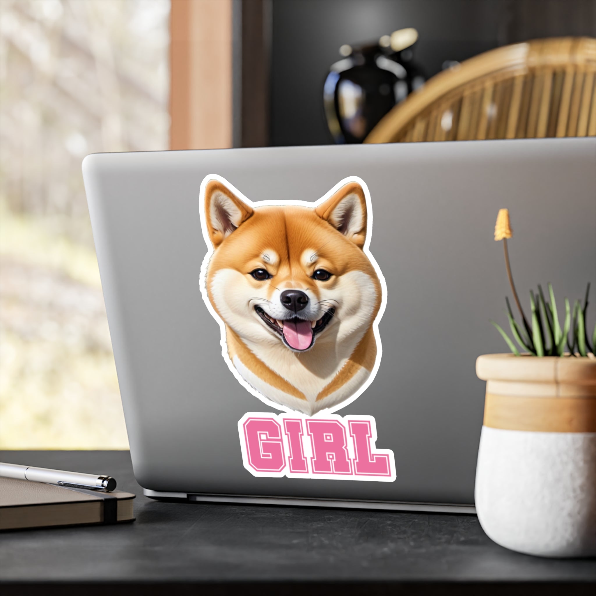 Shiba Inu Girl Vinyl Decals