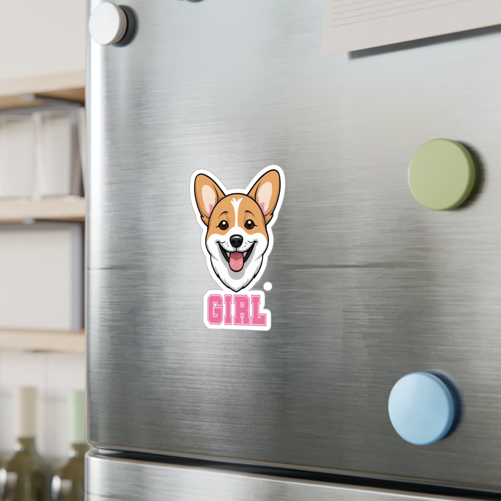 Corgi Girl Vinyl Decals