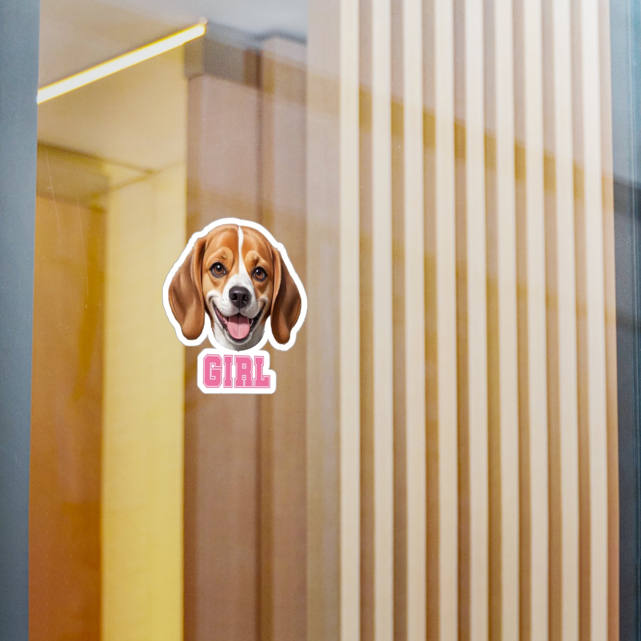 Beagle Girl Vinyl Decals