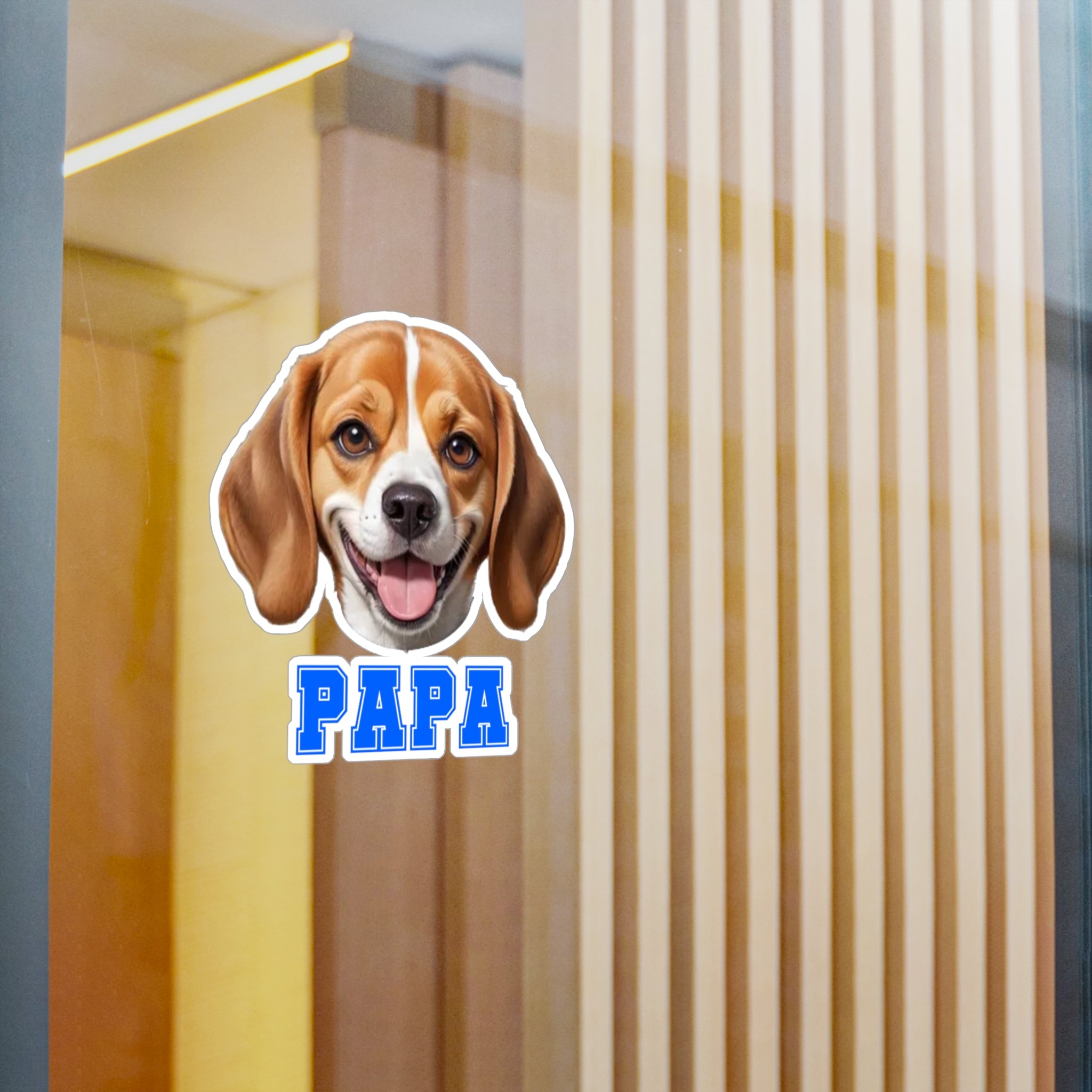 Beagle Papa Vinyl Decals