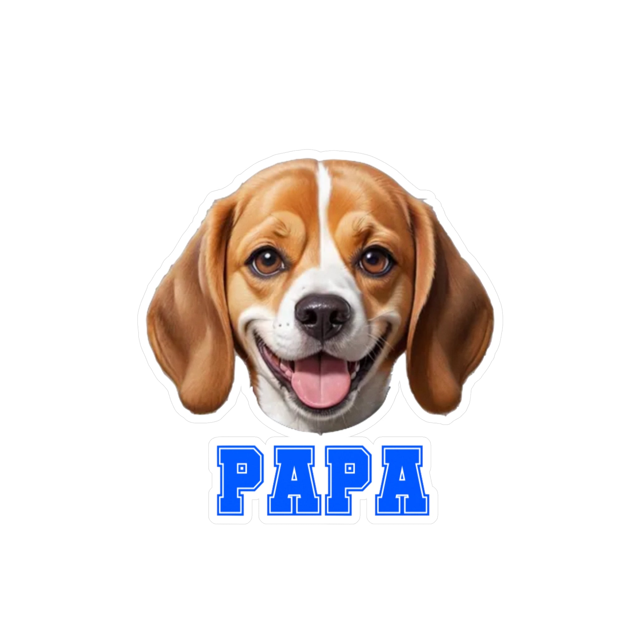 Beagle Papa Vinyl Decals