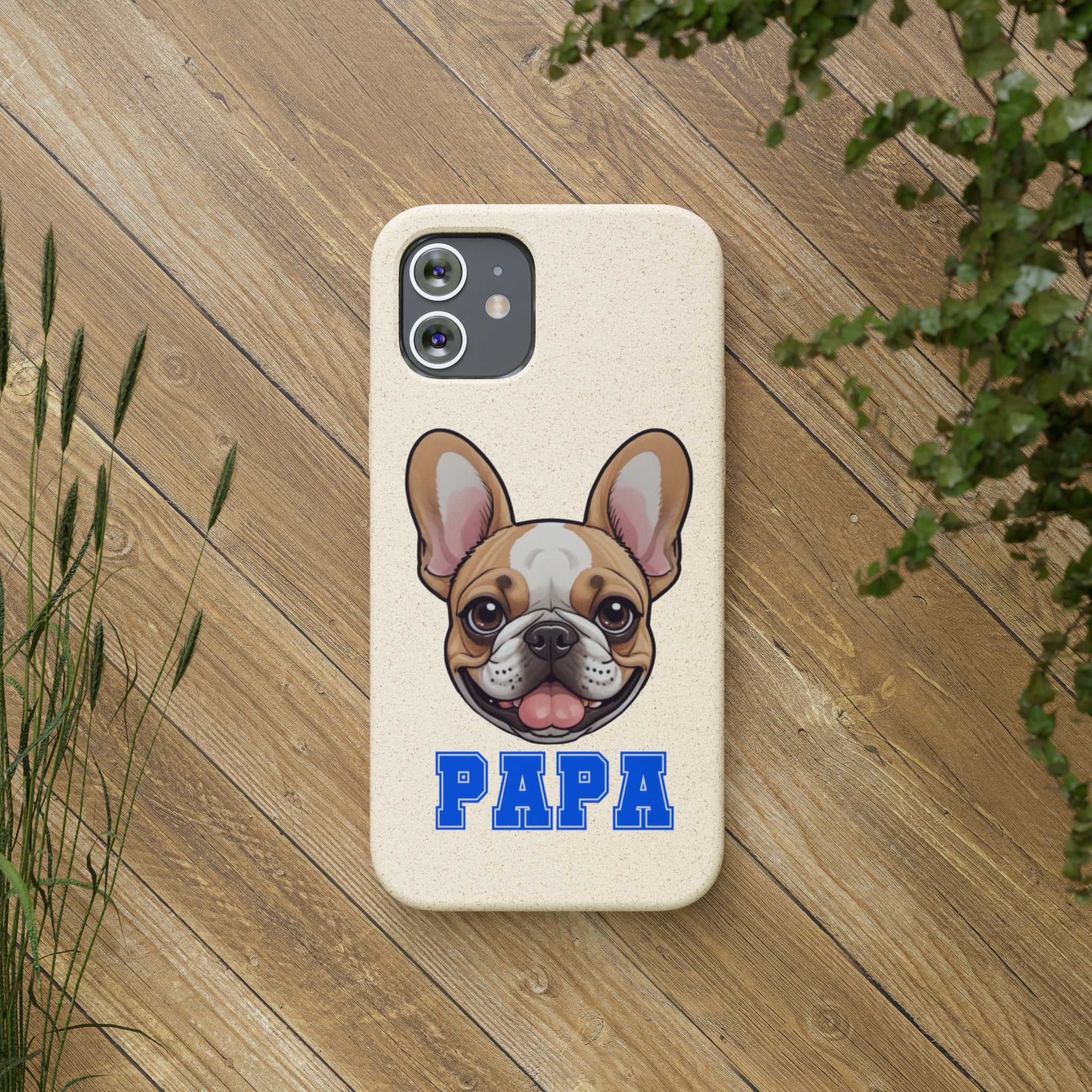 Biodegradable  Frenchie Papa Cases