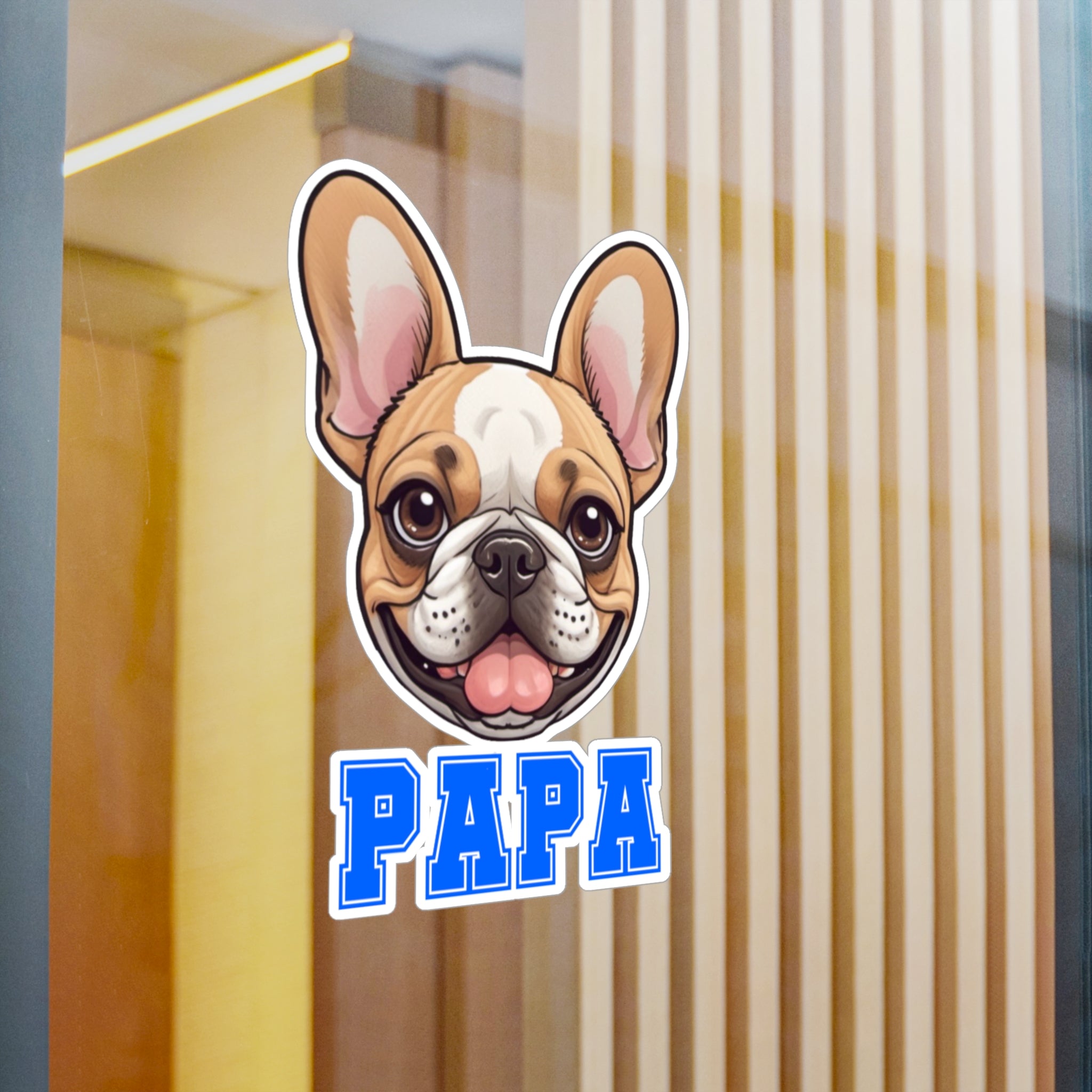 Frenchie Papa Vinyl Decals