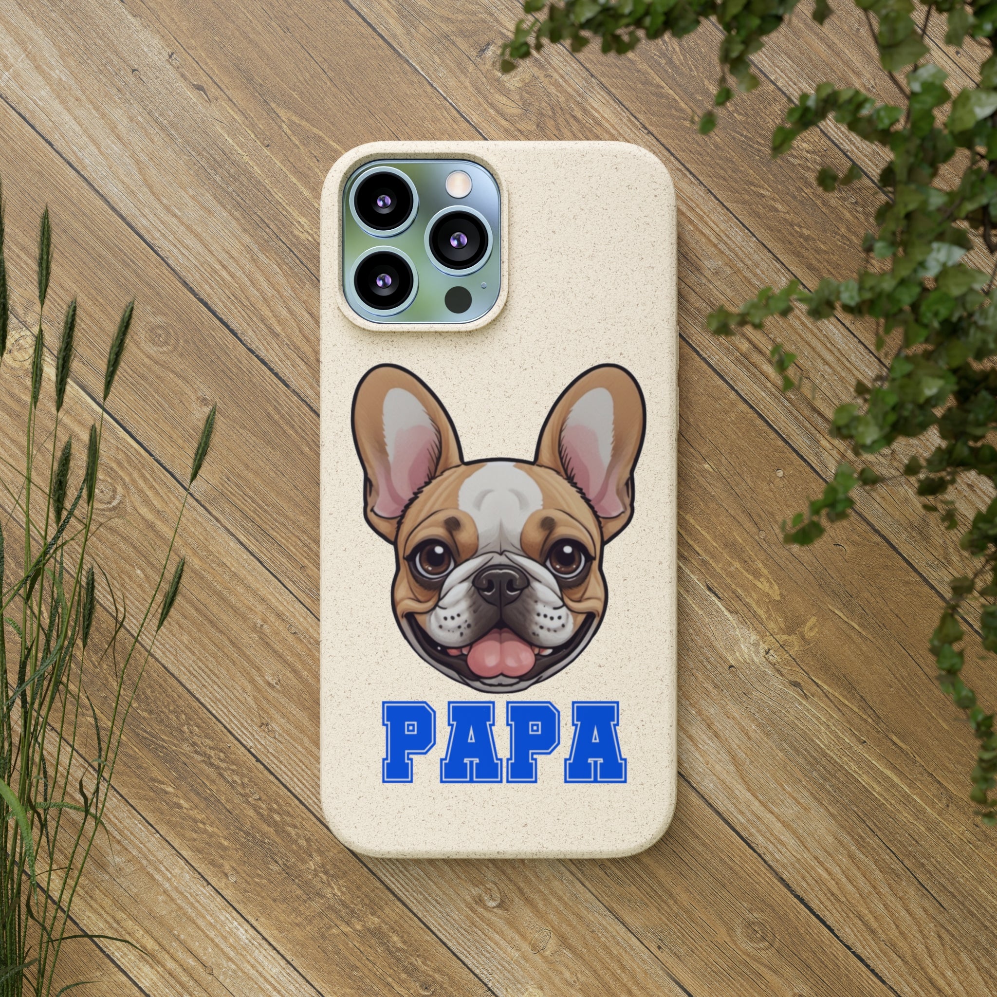 Biodegradable  Frenchie Papa Cases