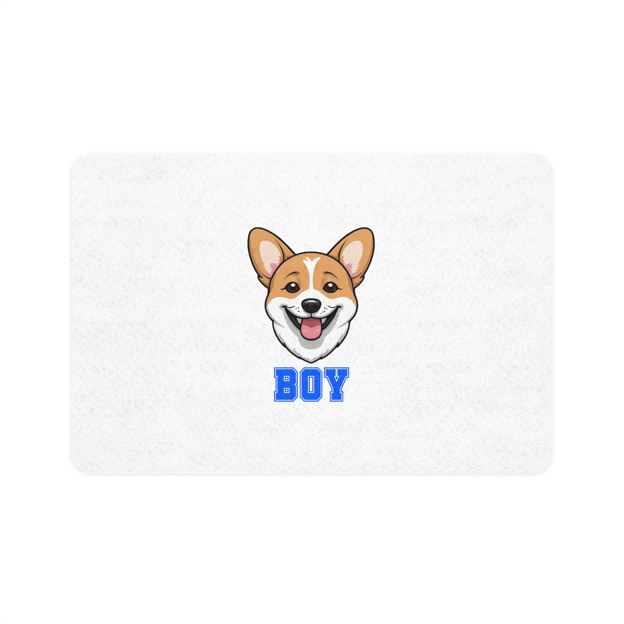 Corgi Boy Food Mat (12x18)