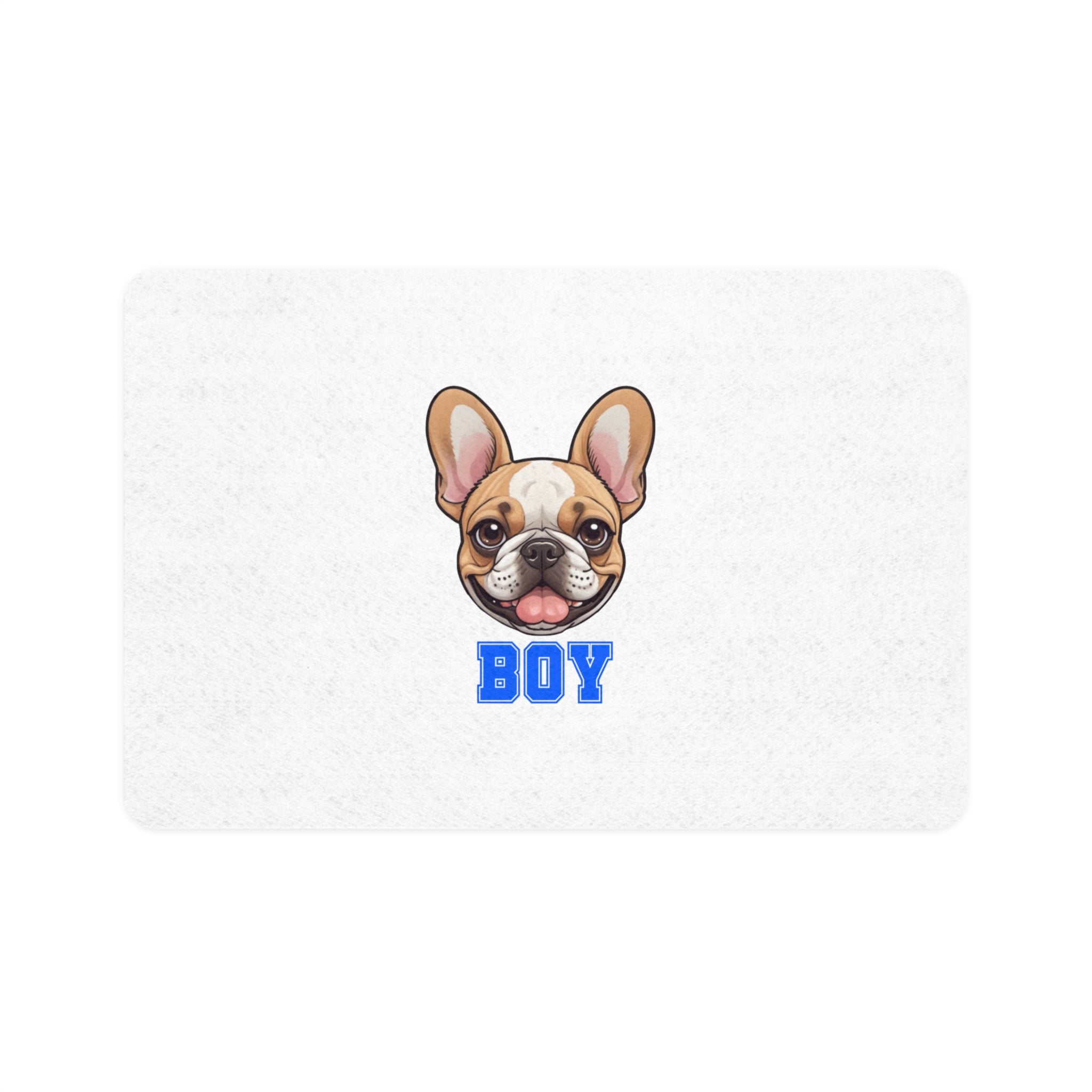 Frenchie Boy Food Mat (12x18)