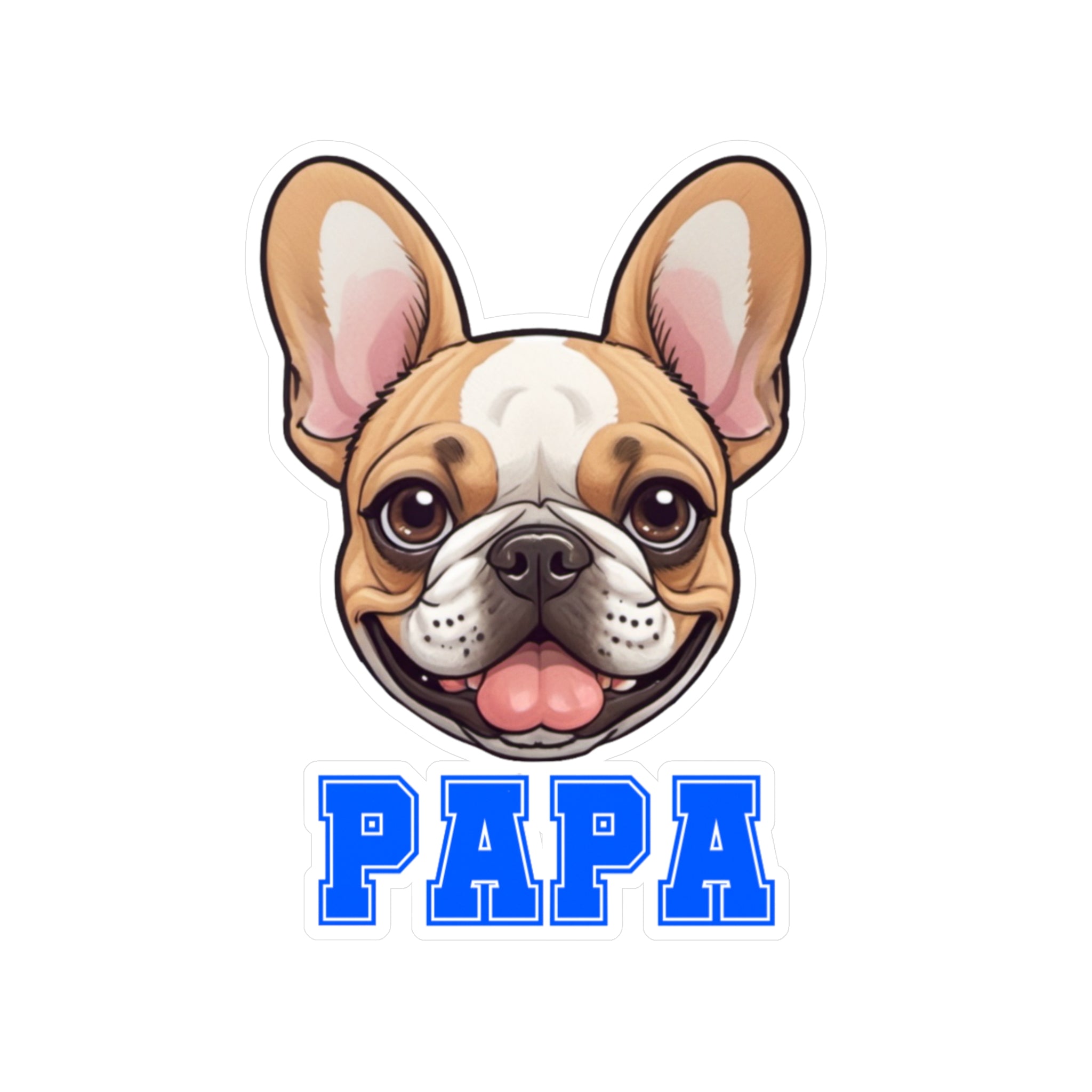 Frenchie Papa Vinyl Decals