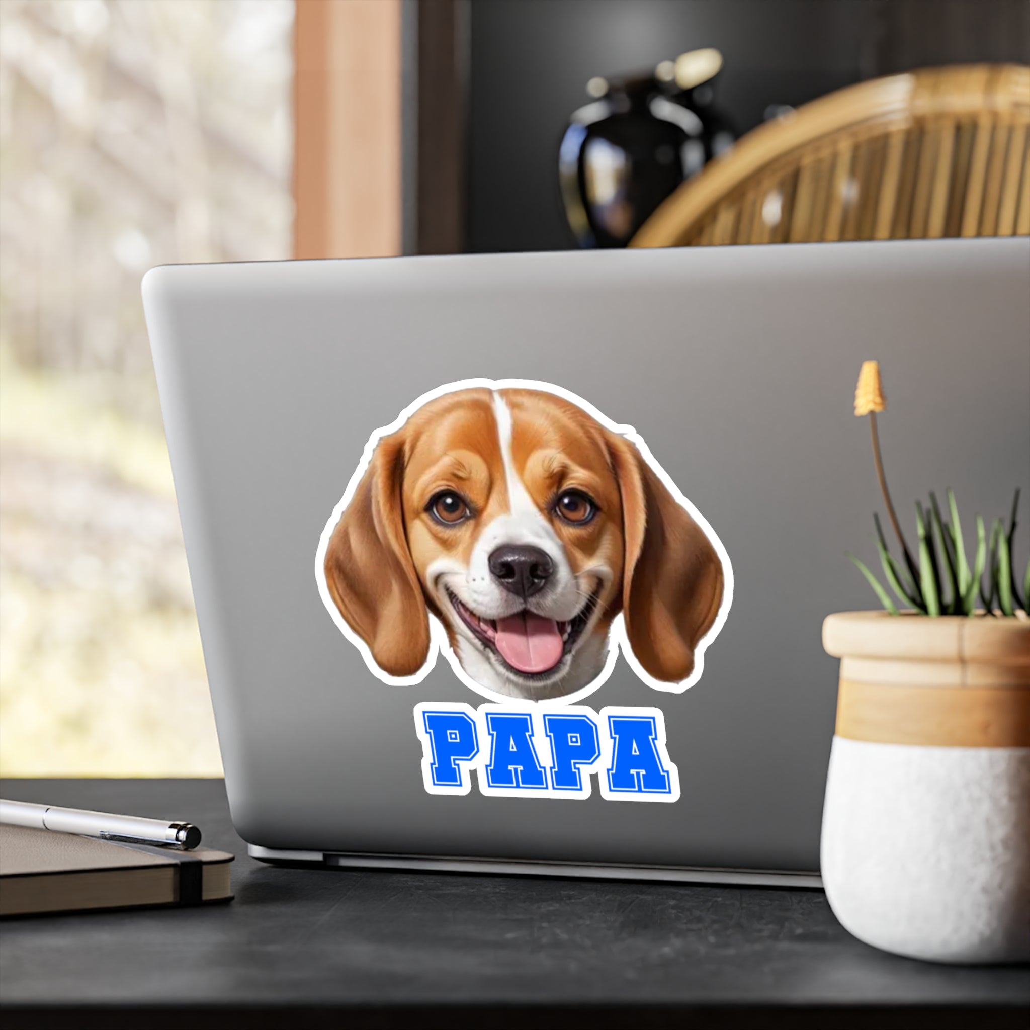 Beagle Papa Vinyl Decals