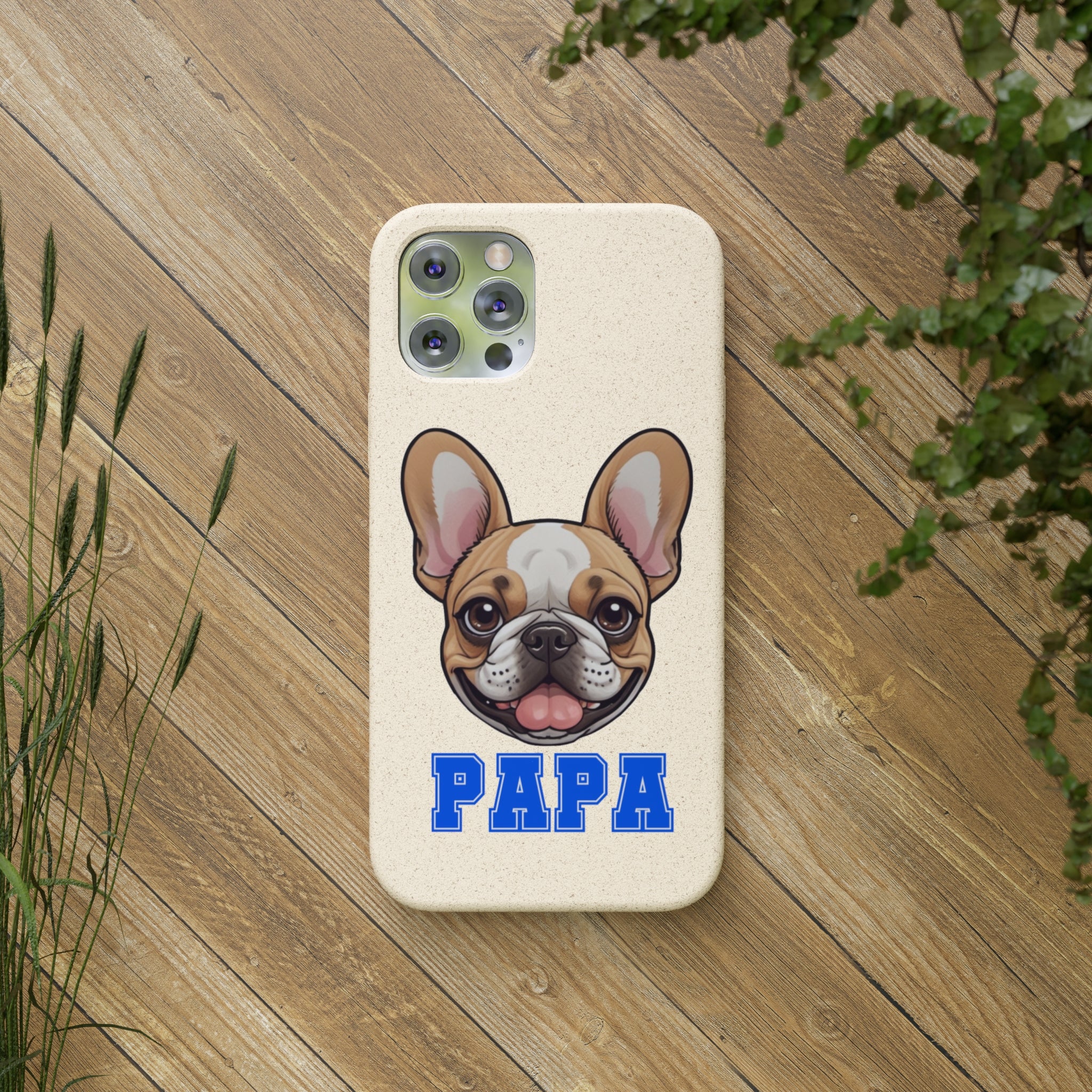 Biodegradable  Frenchie Papa Cases