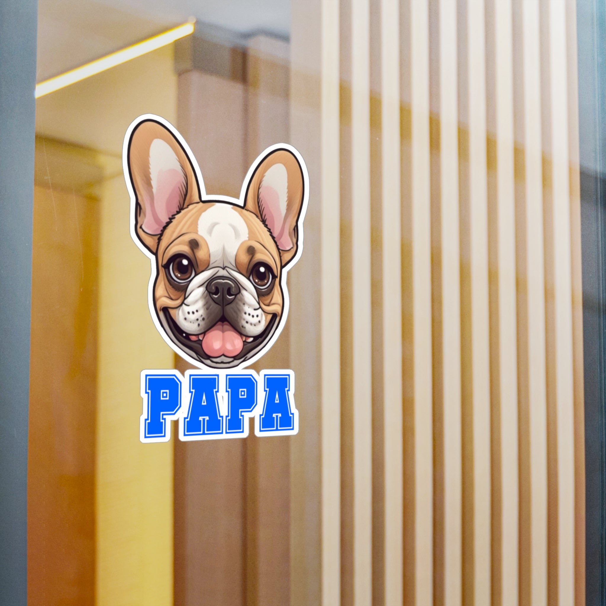 Frenchie Papa Vinyl Decals