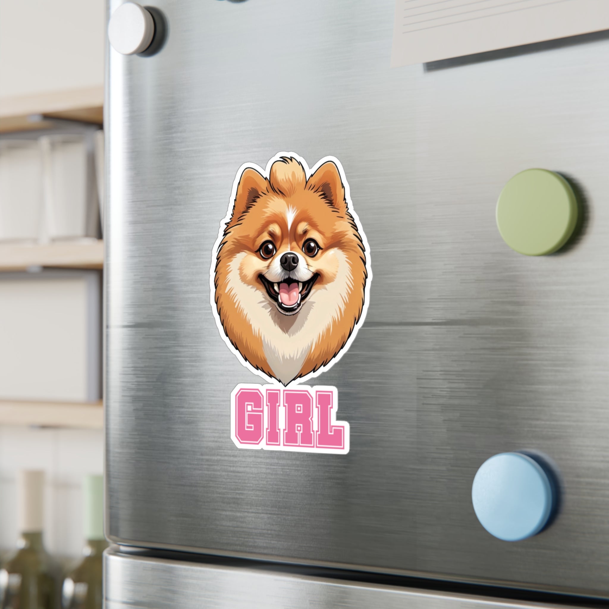 Pomeranian Girl Vinyl Decals