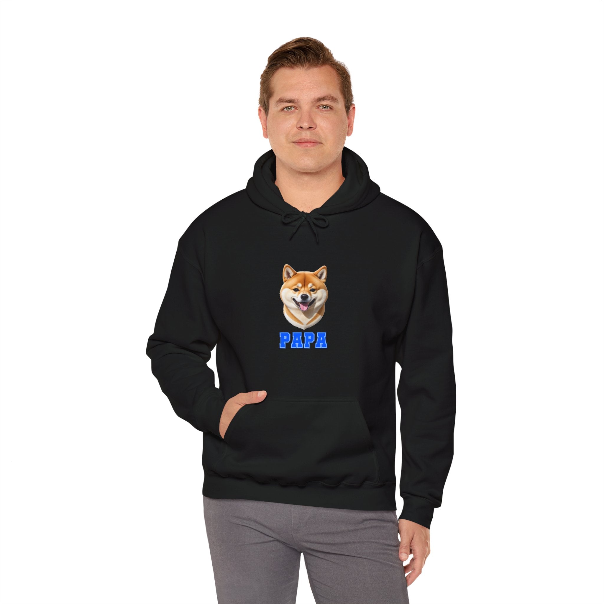 Shiba Inu Papa Heavy Blend™ Hooded Sweatshirt