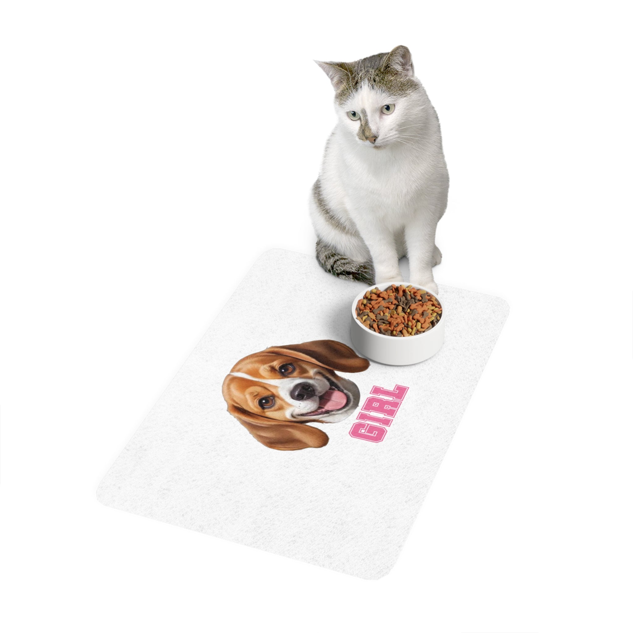 Beagle Girl Food Mat (12x18)