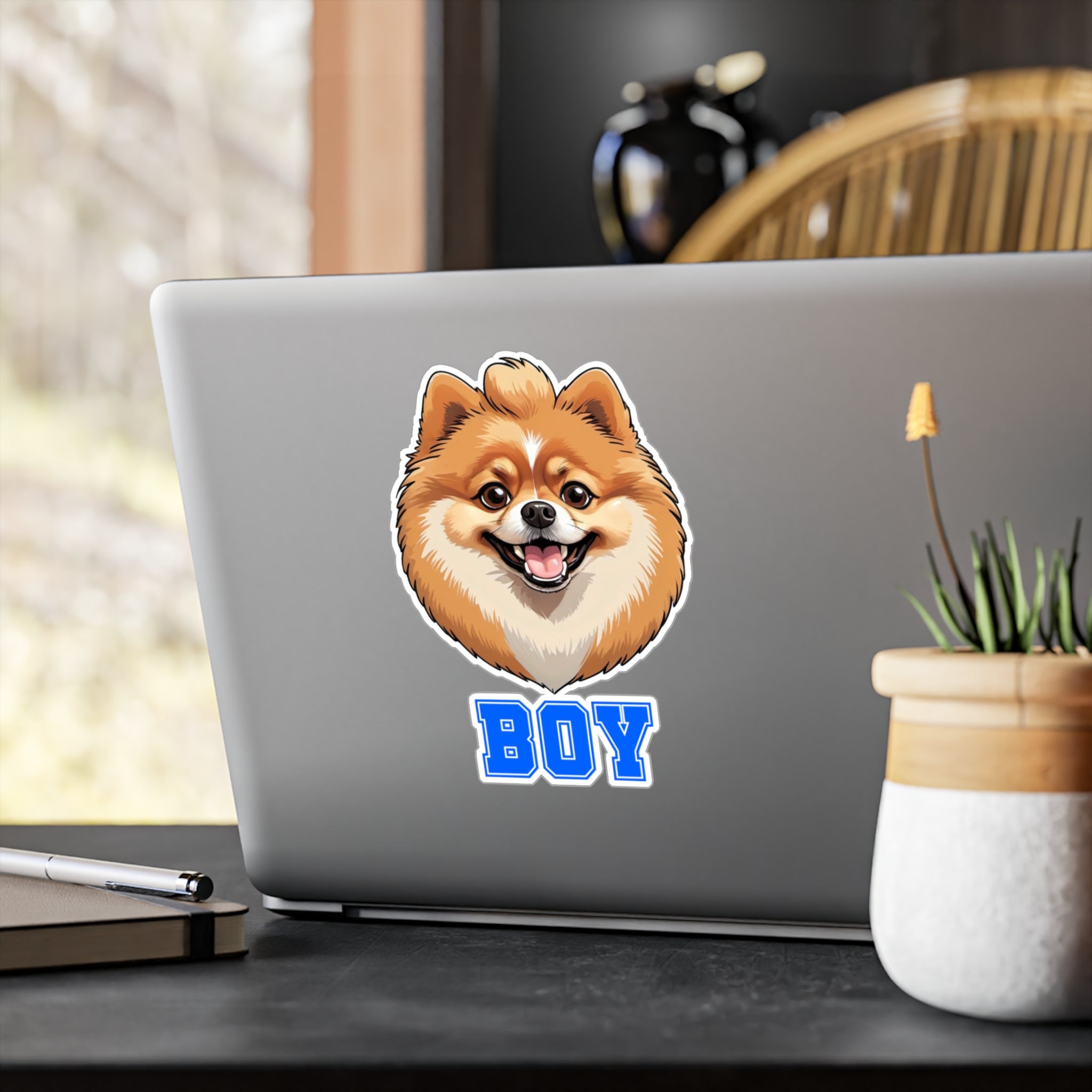 Pomeranian Boy Vinyl Decals