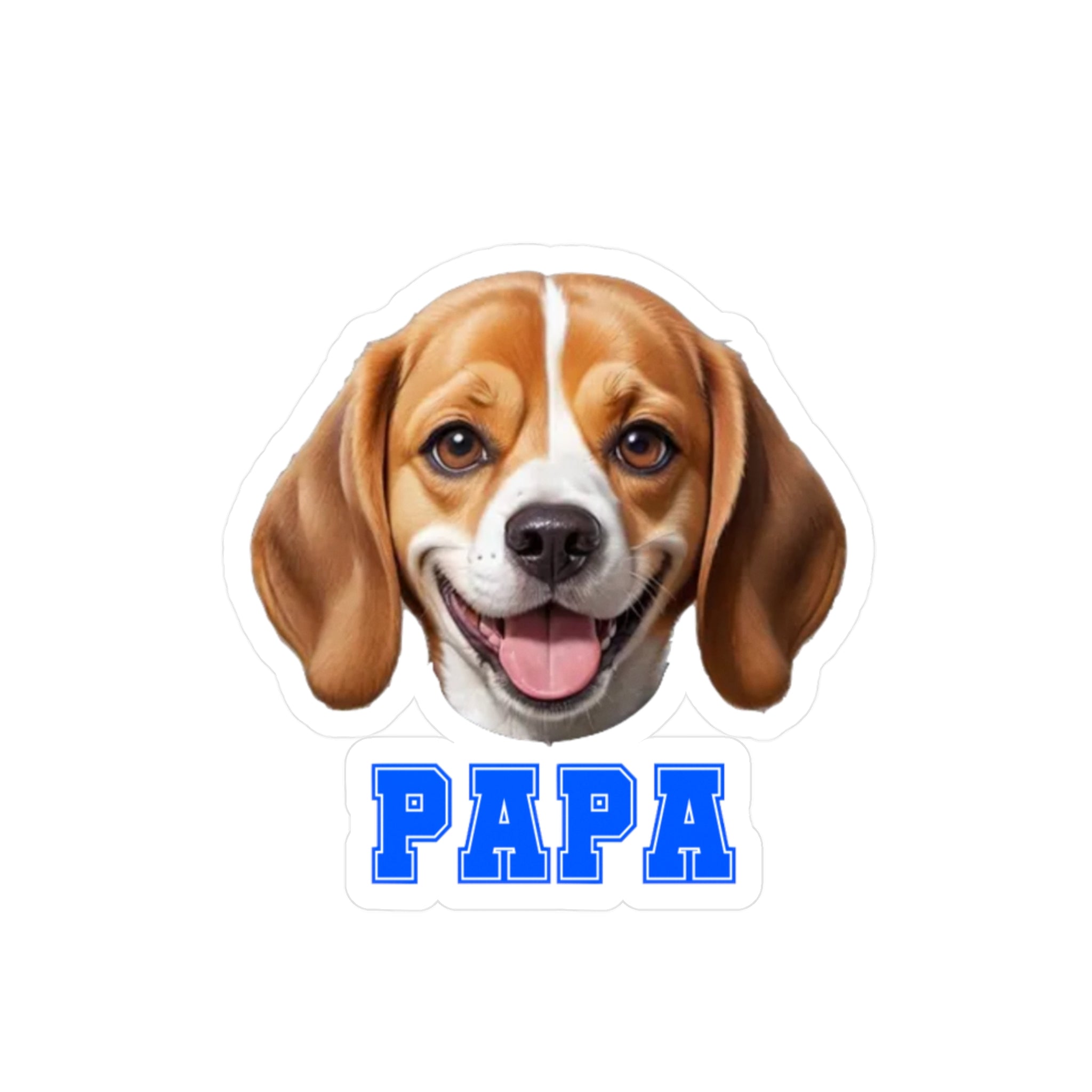 Beagle Papa Vinyl Decals