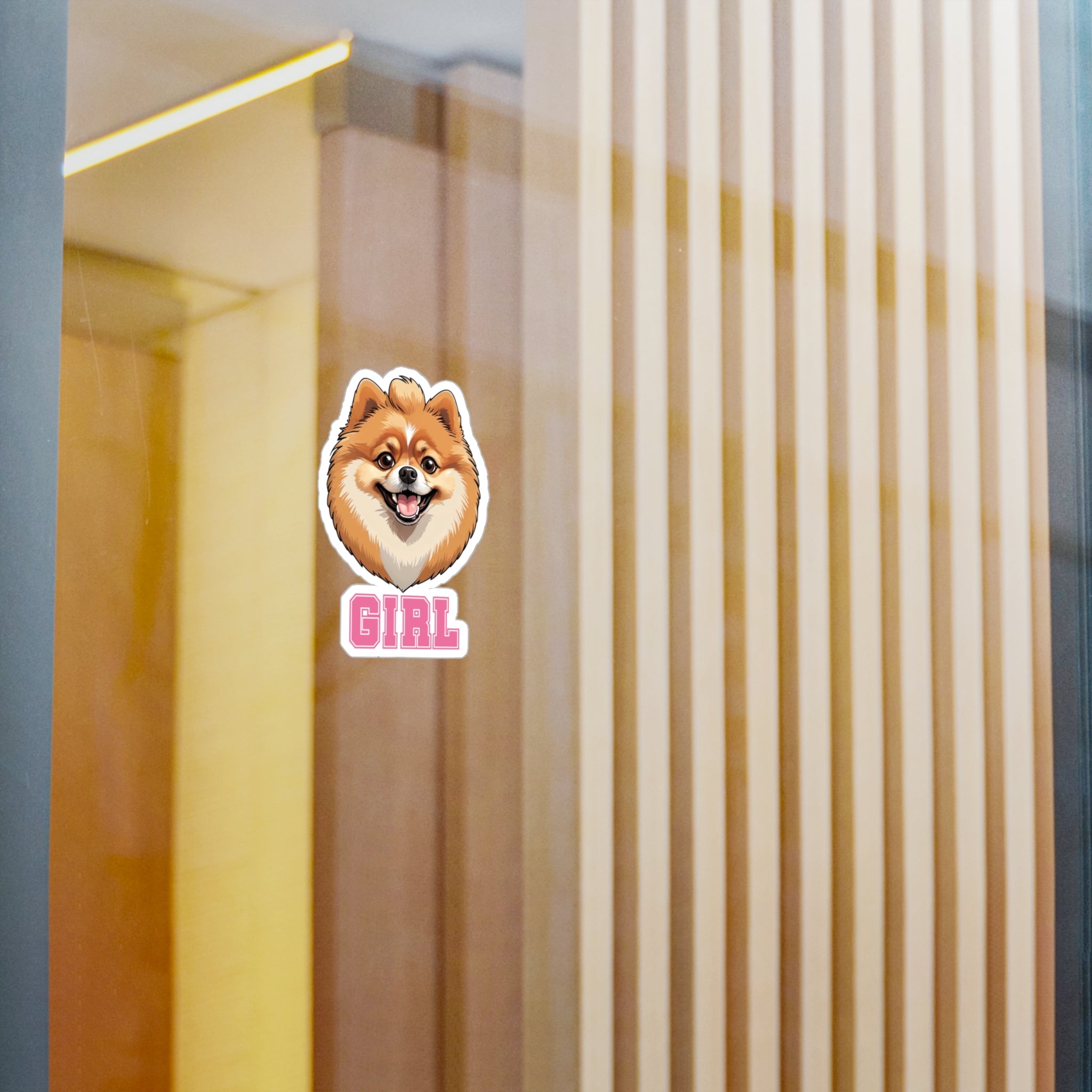 Pomeranian Girl Vinyl Decals