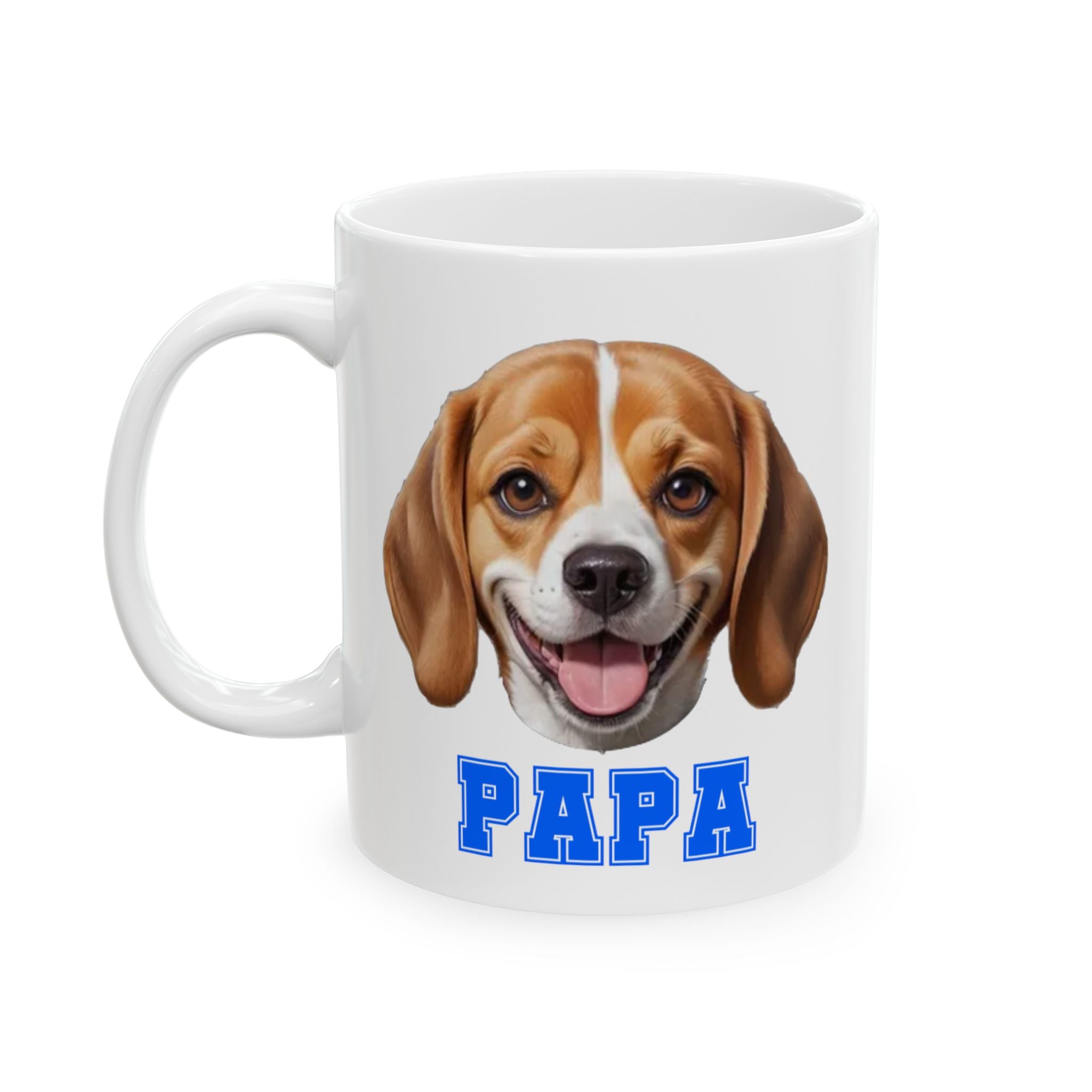 Beagle Papa Ceramic Mug, (11oz, 15oz)