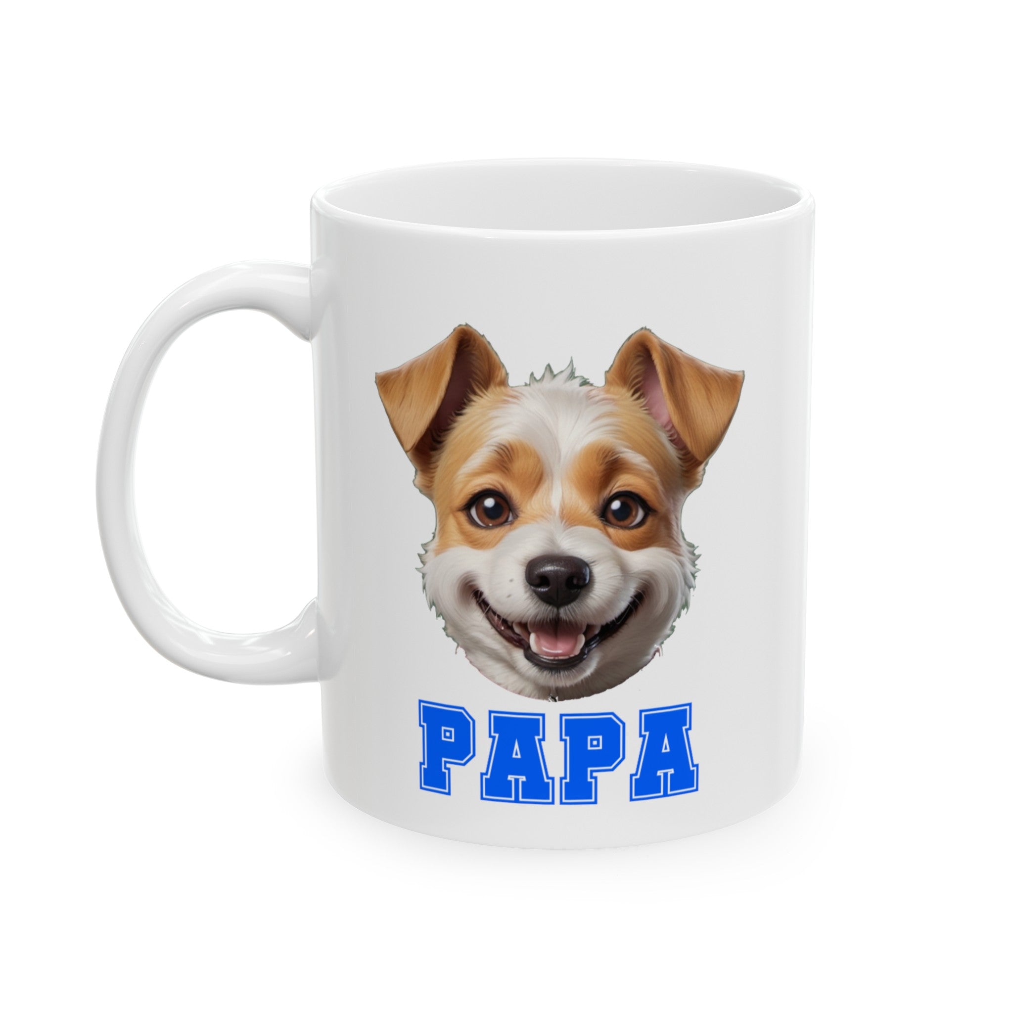 Terrier Papa Ceramic Mug, (11oz, 15oz)