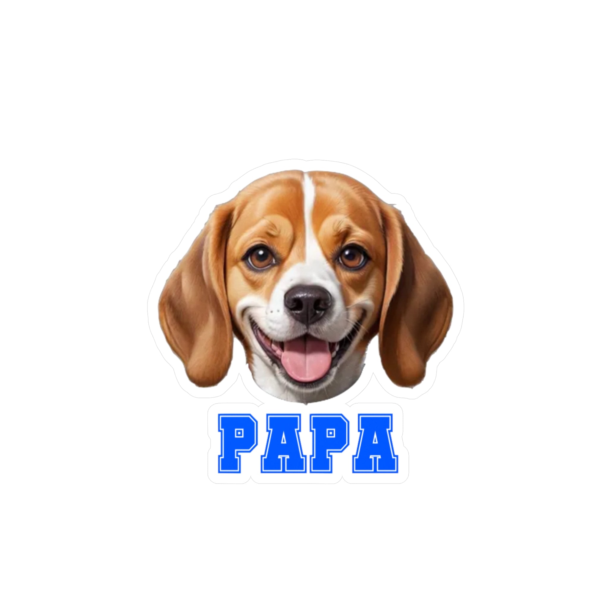 Beagle Papa Vinyl Decals