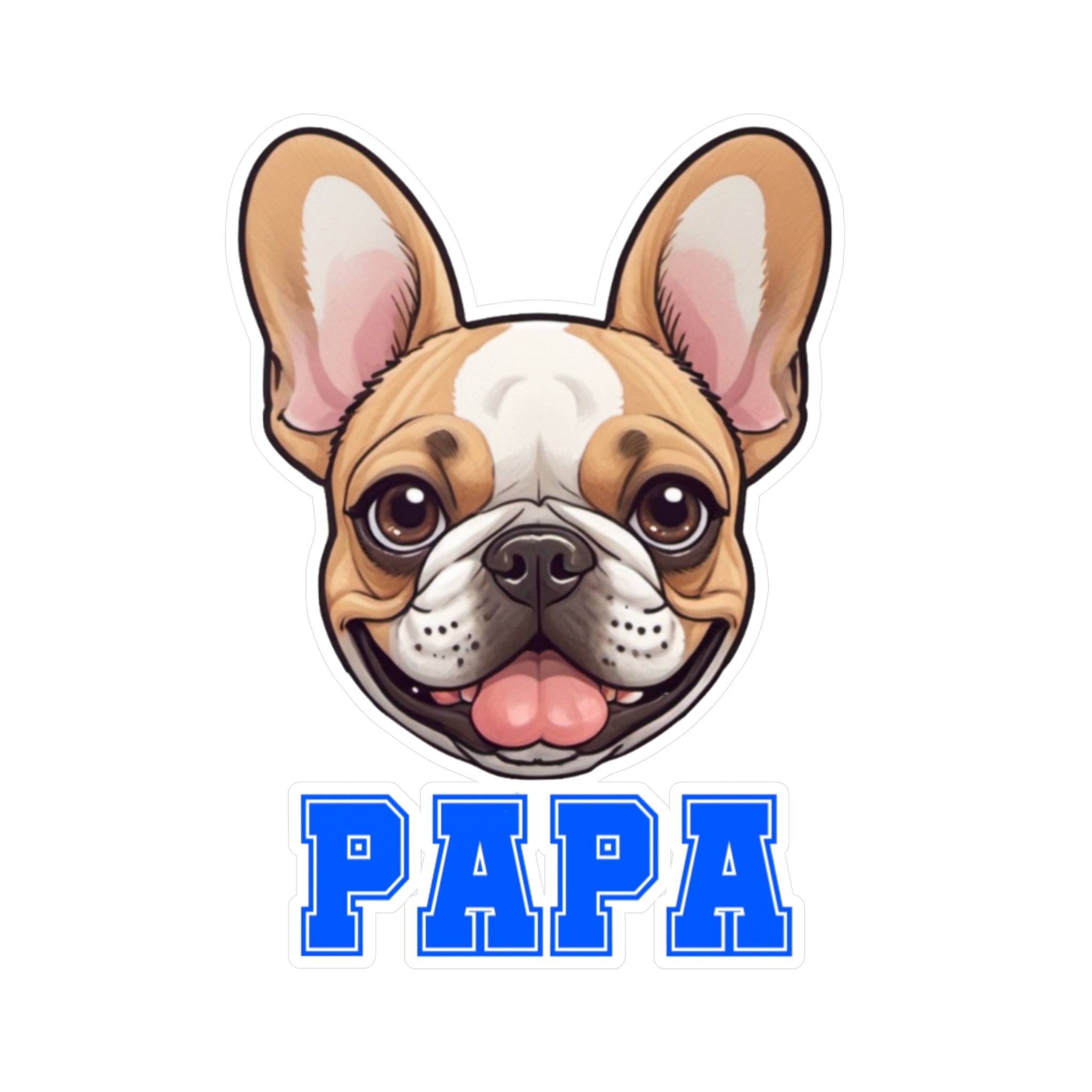 Frenchie Papa Vinyl Decals