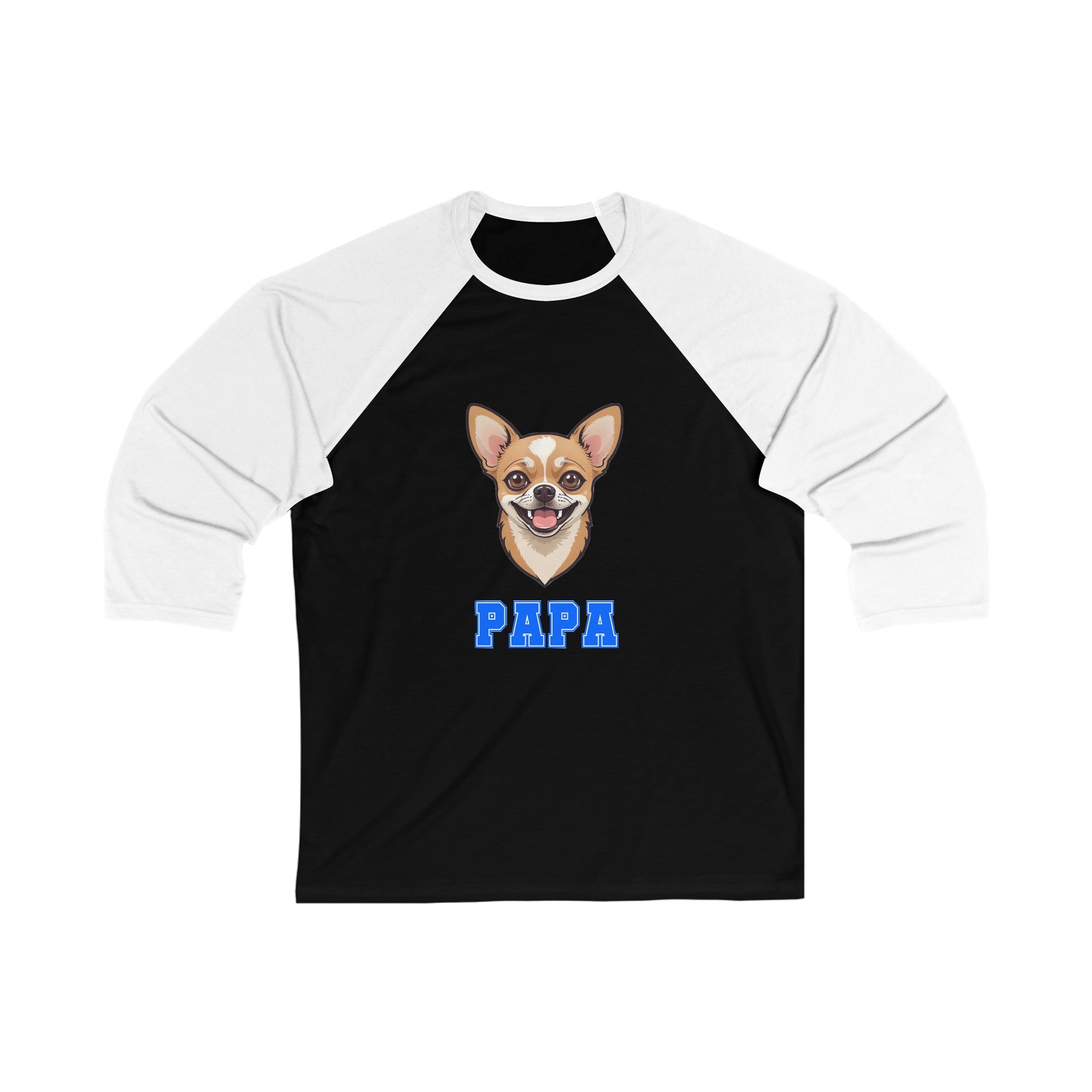 Chihuahua Papa 3\4 Sleeve Baseball Tee