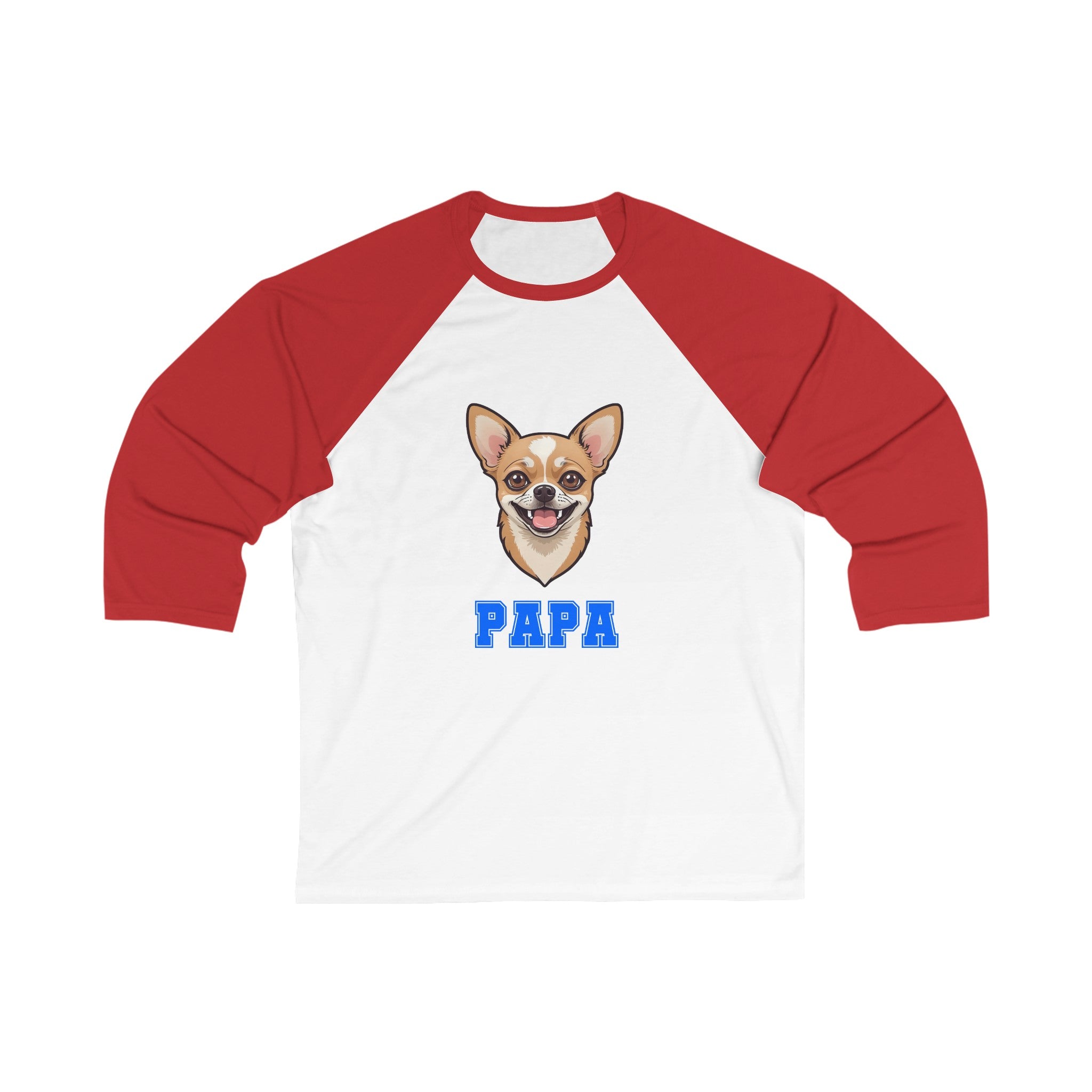 Chihuahua Papa 3\4 Sleeve Baseball Tee