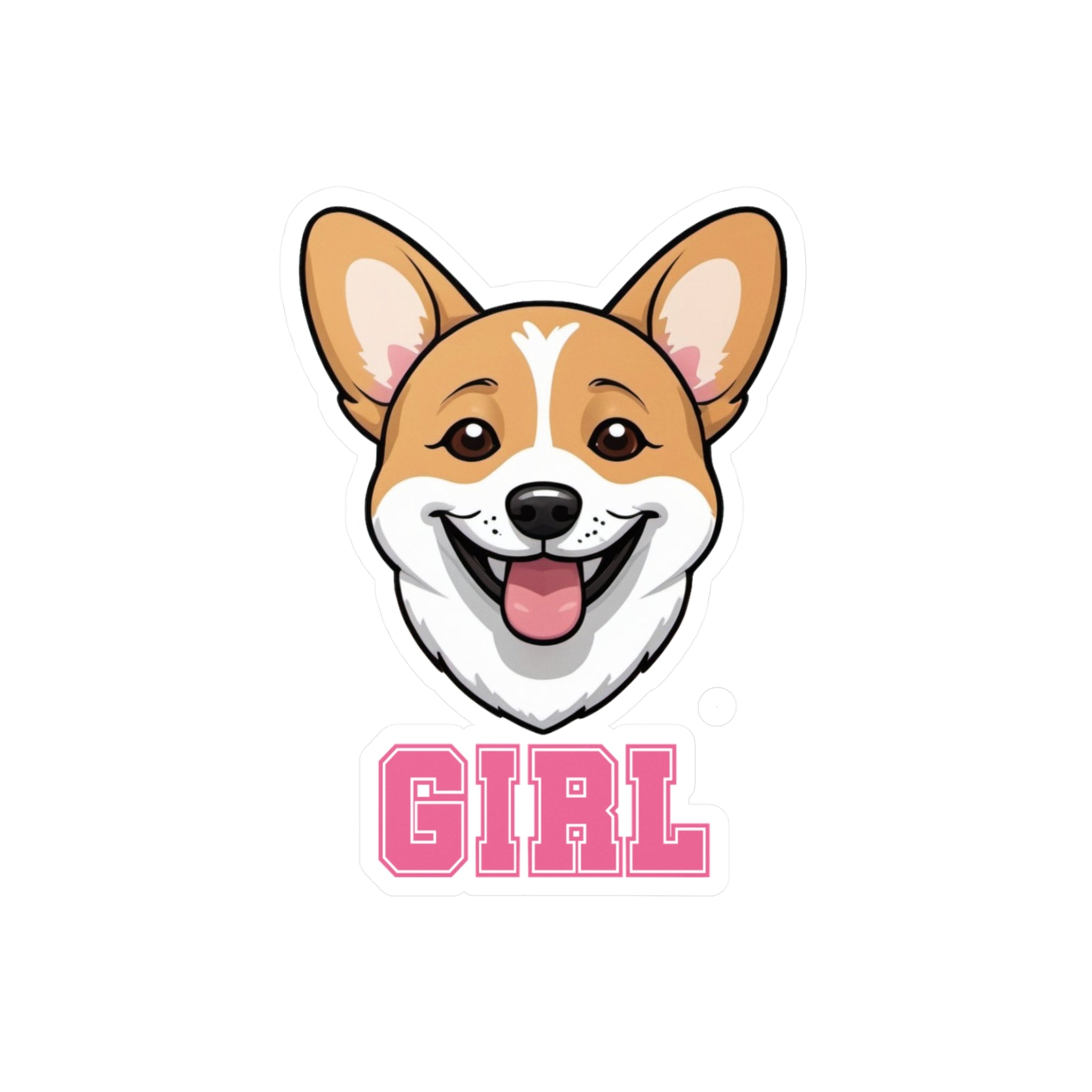 Corgi Girl Vinyl Decals