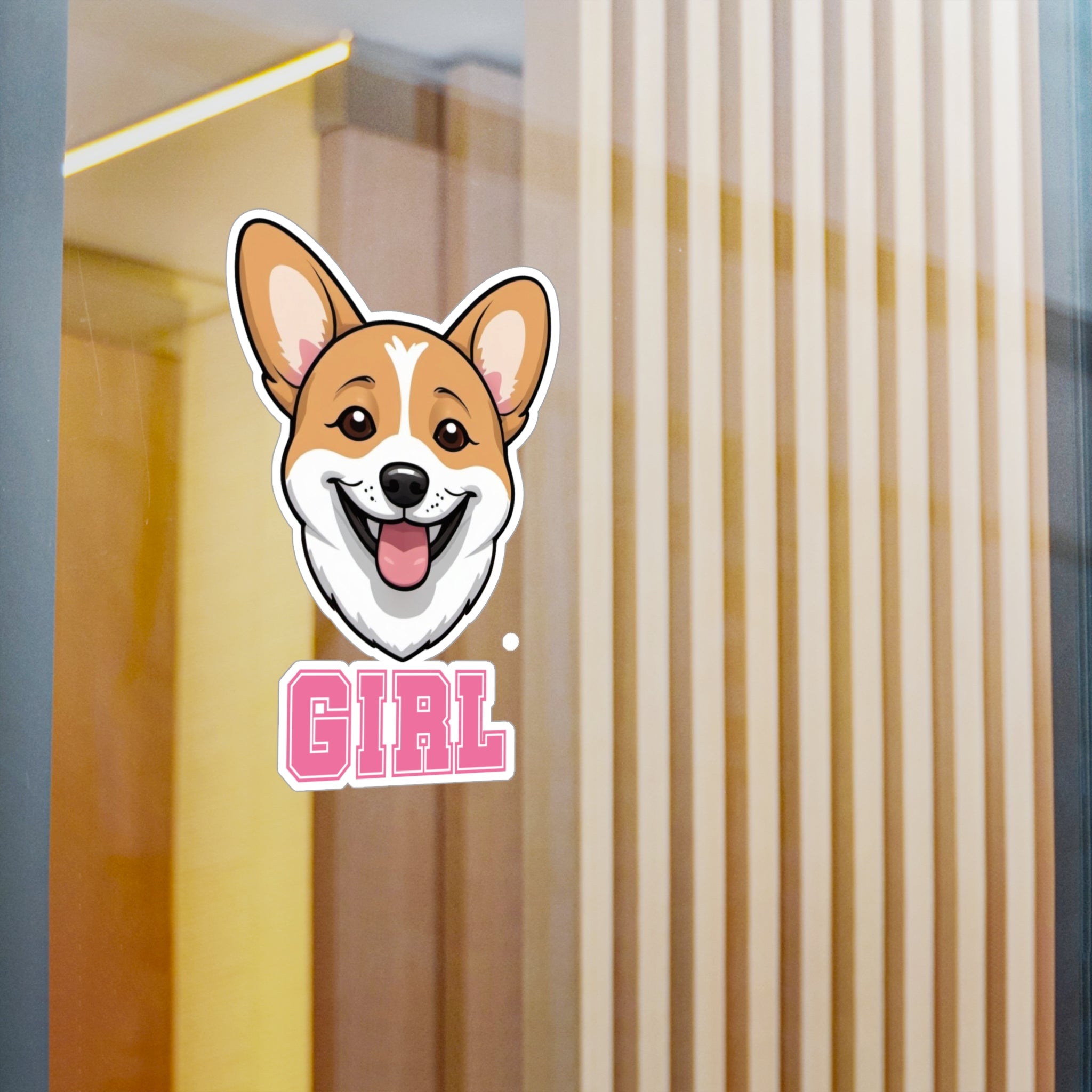 Corgi Girl Vinyl Decals