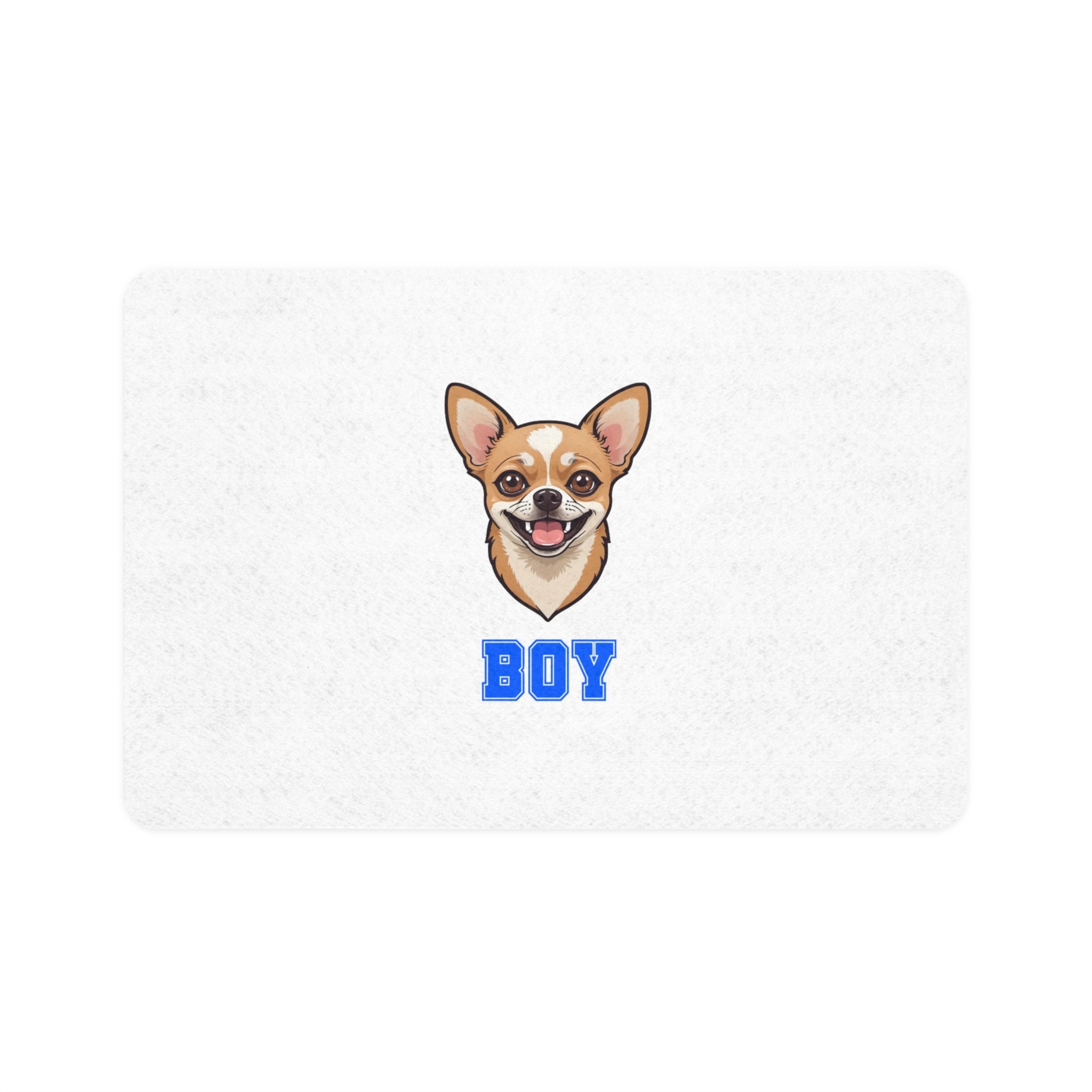 Chihuahua Boy Food Mat (12x18)