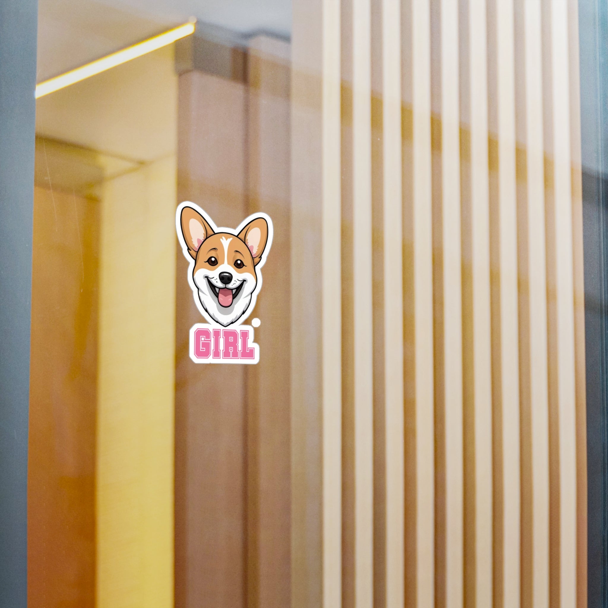 Corgi Girl Vinyl Decals