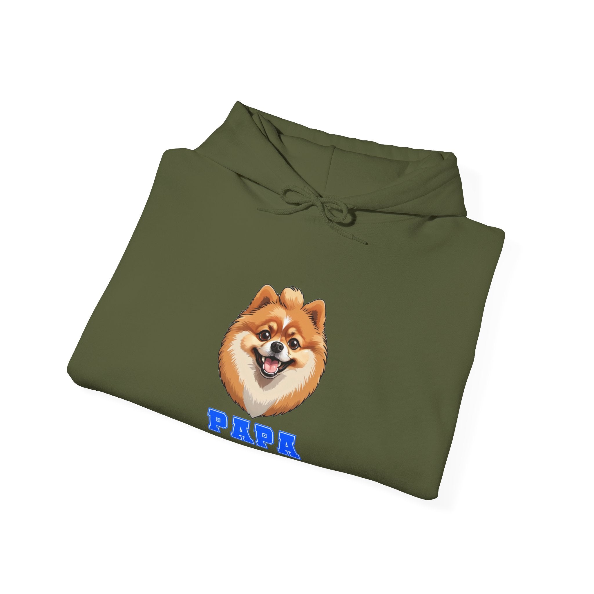 Pomeranian Papa Heavy Blend™ Hooded Sweatshirt