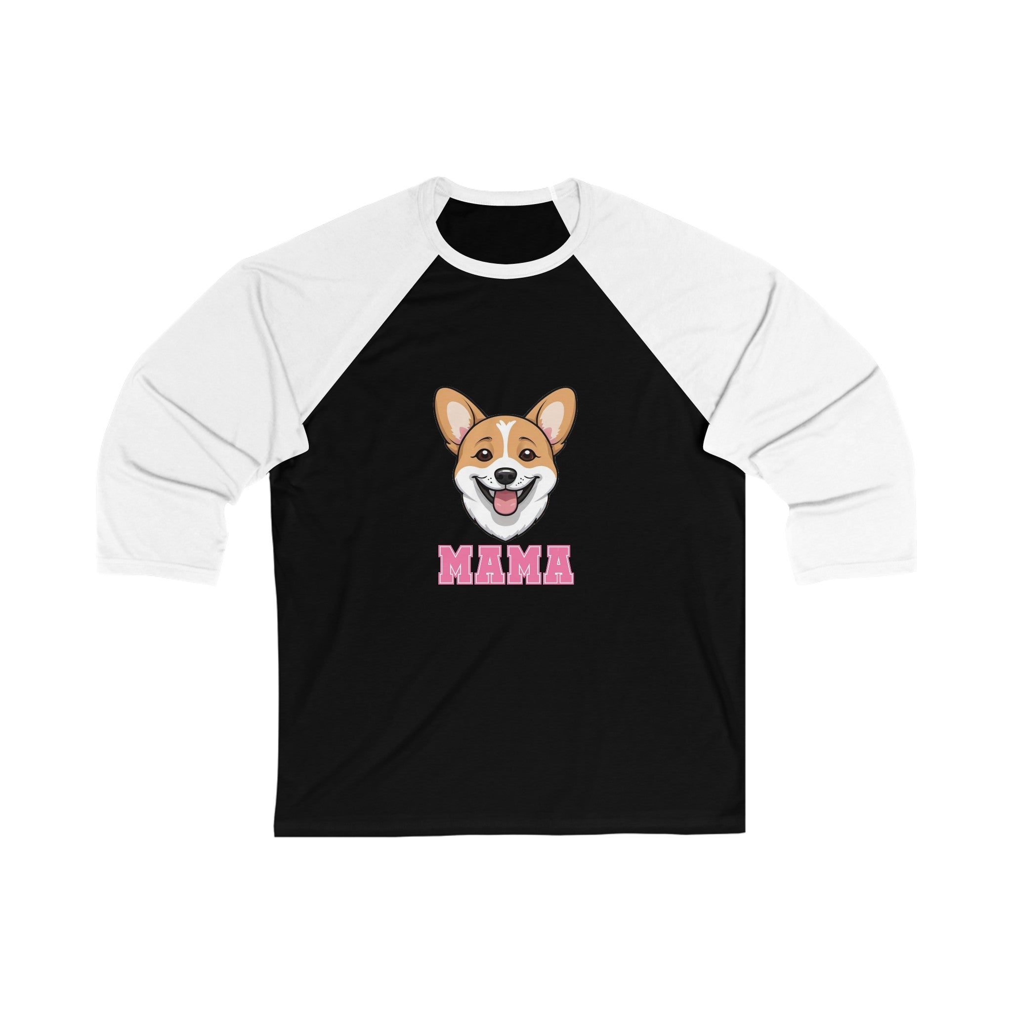 Corgi Mama 3\4 Sleeve Baseball Tee