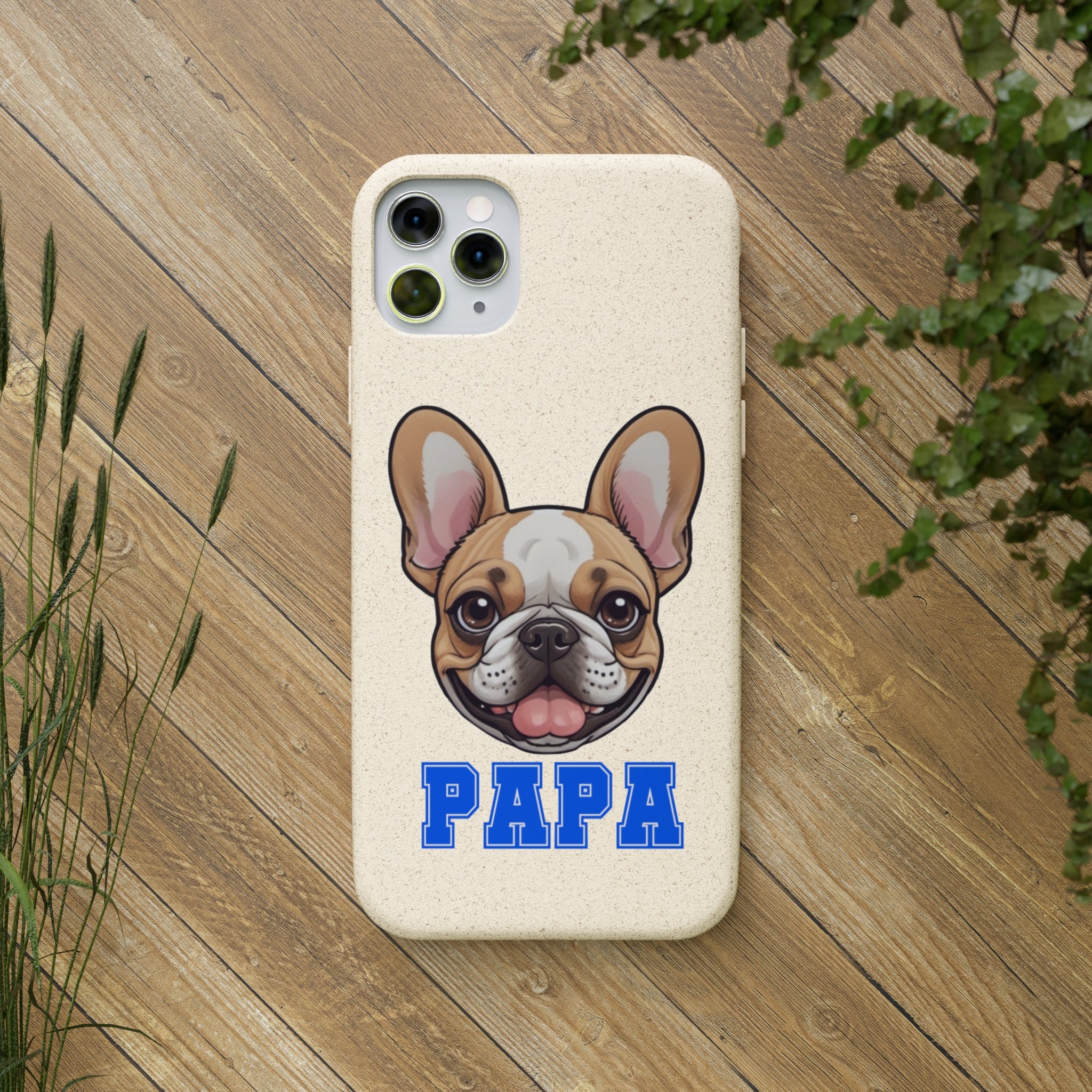 Biodegradable  Frenchie Papa Cases