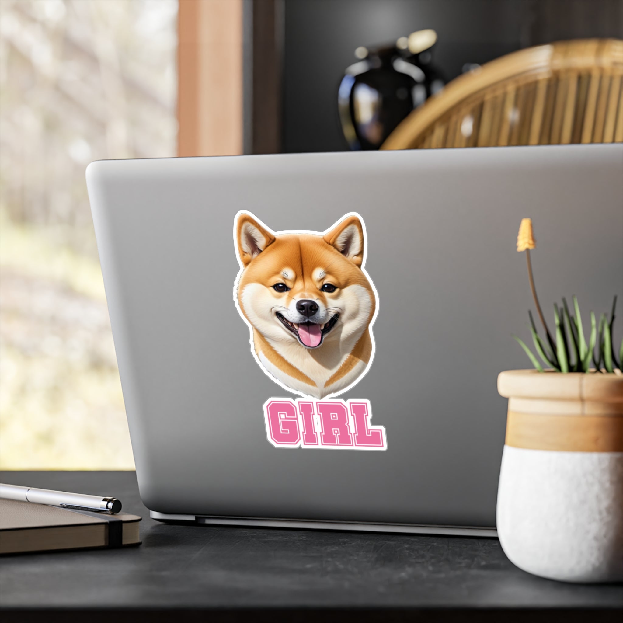 Shiba Inu Girl Vinyl Decals