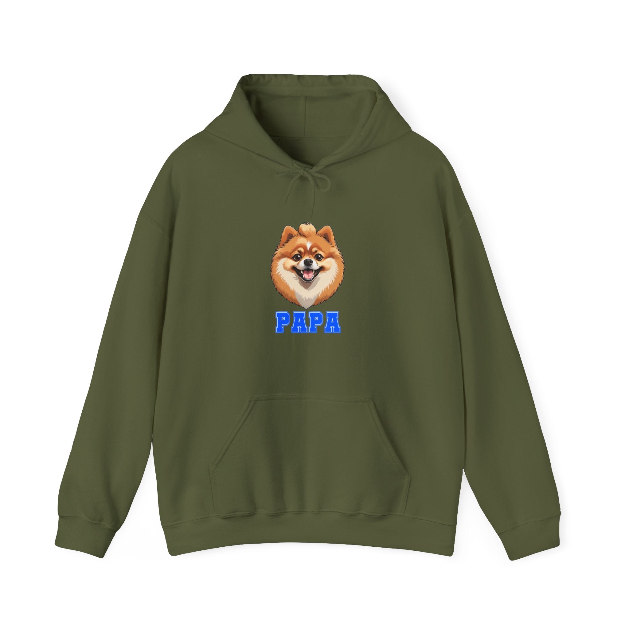 Pomeranian Papa Heavy Blend™ Hooded Sweatshirt