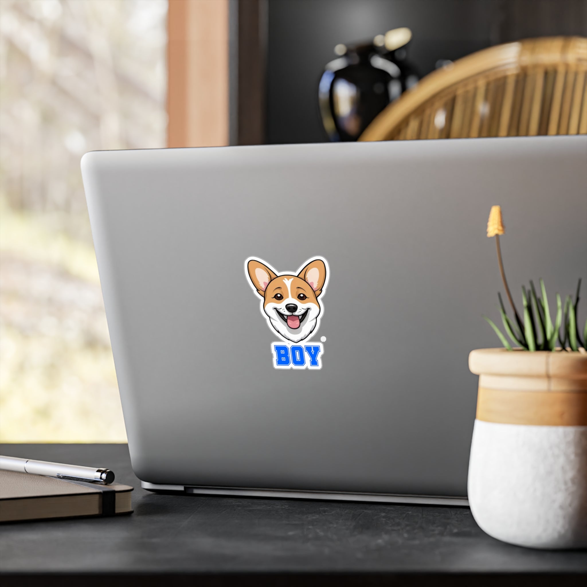 Corgi Boy Vinyl Decals