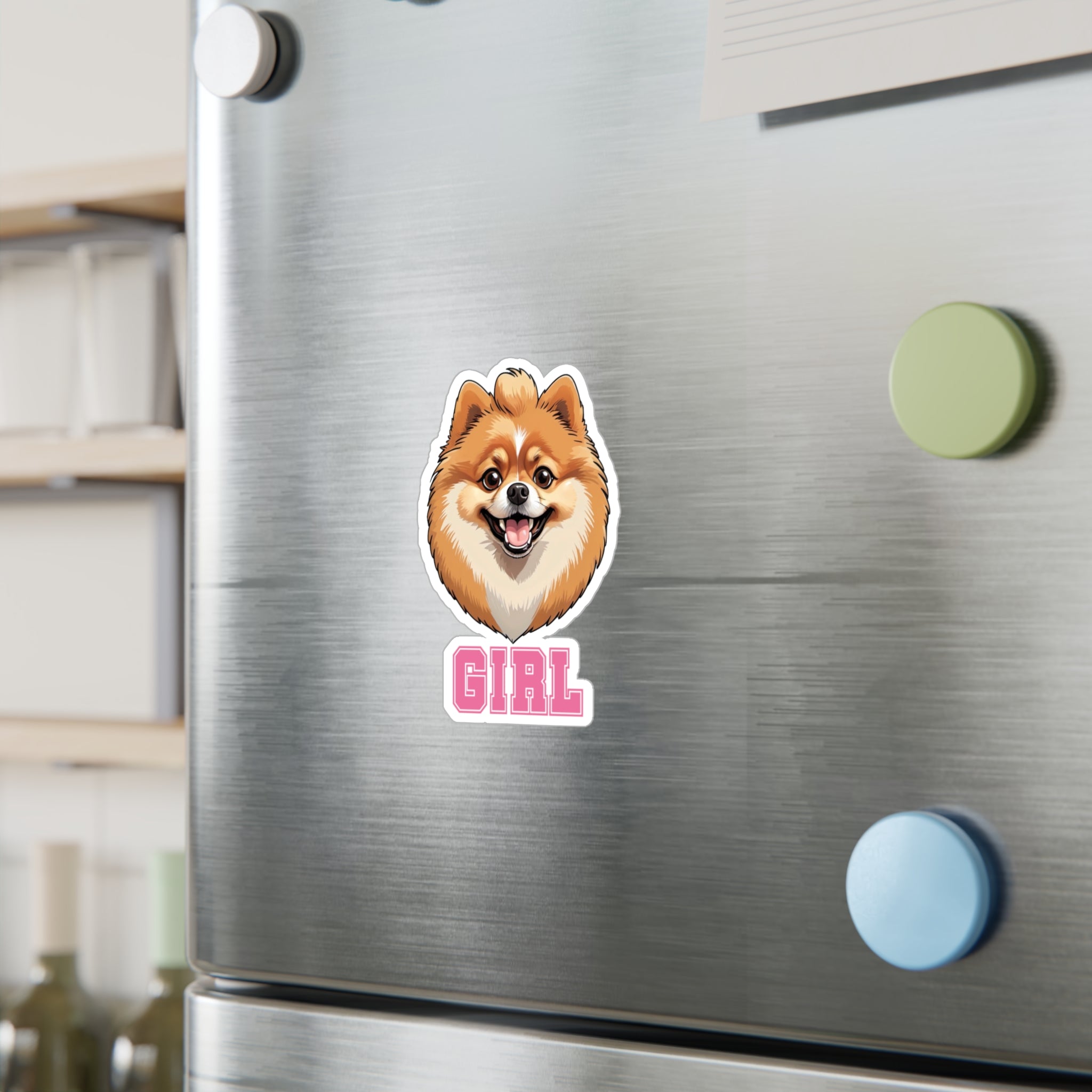 Pomeranian Girl Vinyl Decals