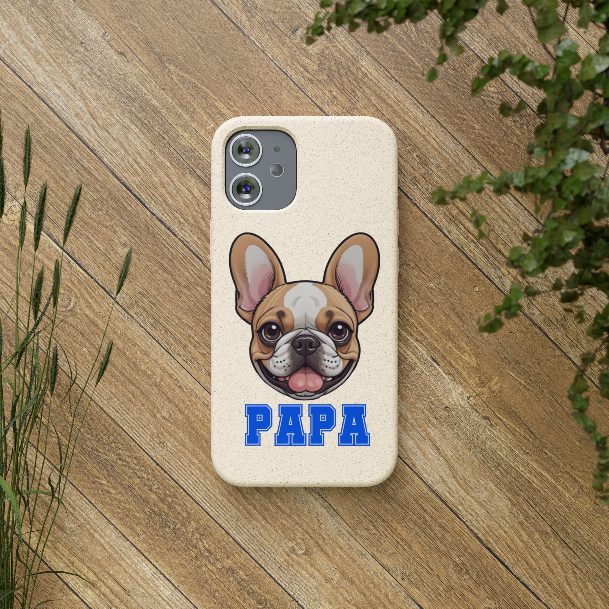 Biodegradable  Frenchie Papa Cases